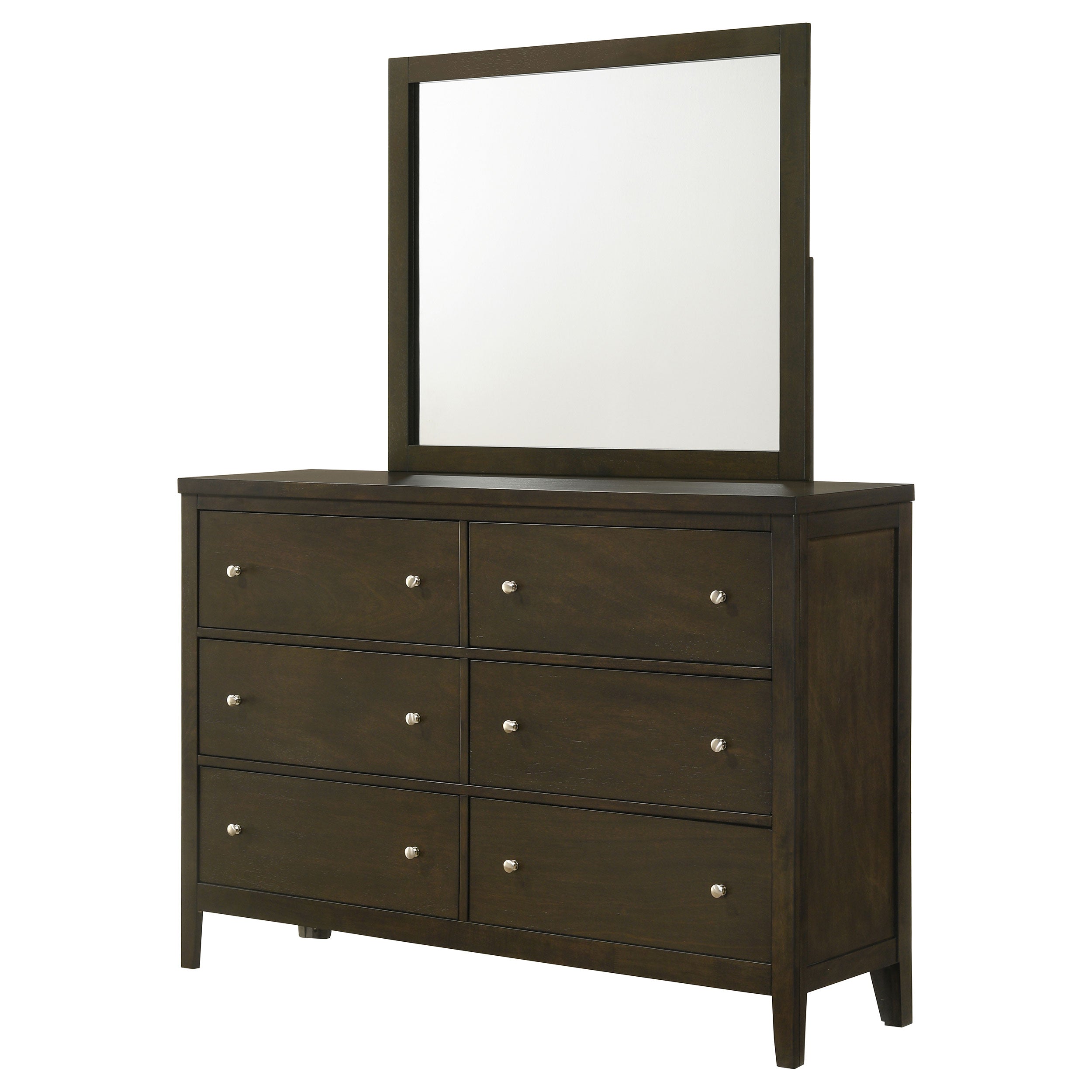 Wilkes 6-drawer Dresser and Mirror Dark Cocoa — view 4