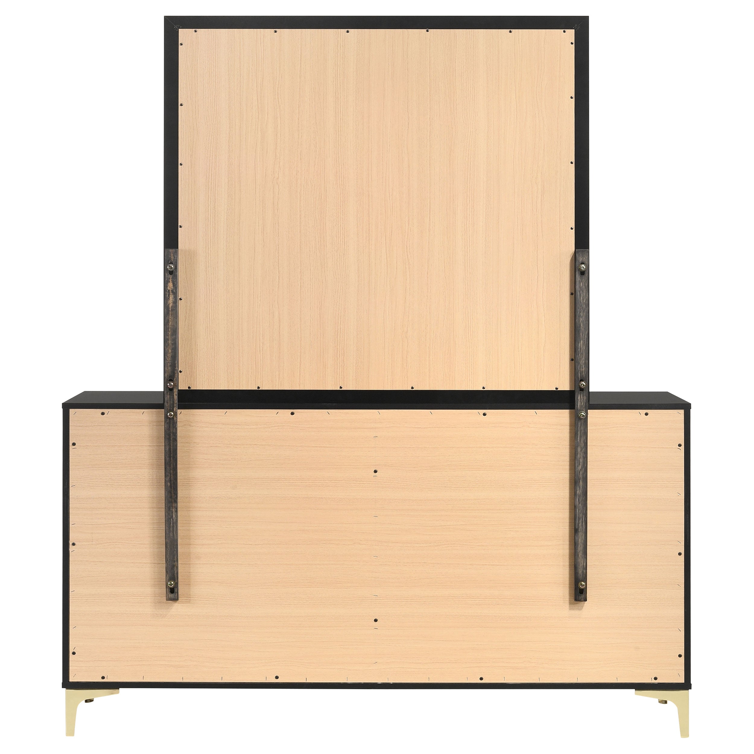 Kendall 6-drawer Dresser with Mirror Black — view 7