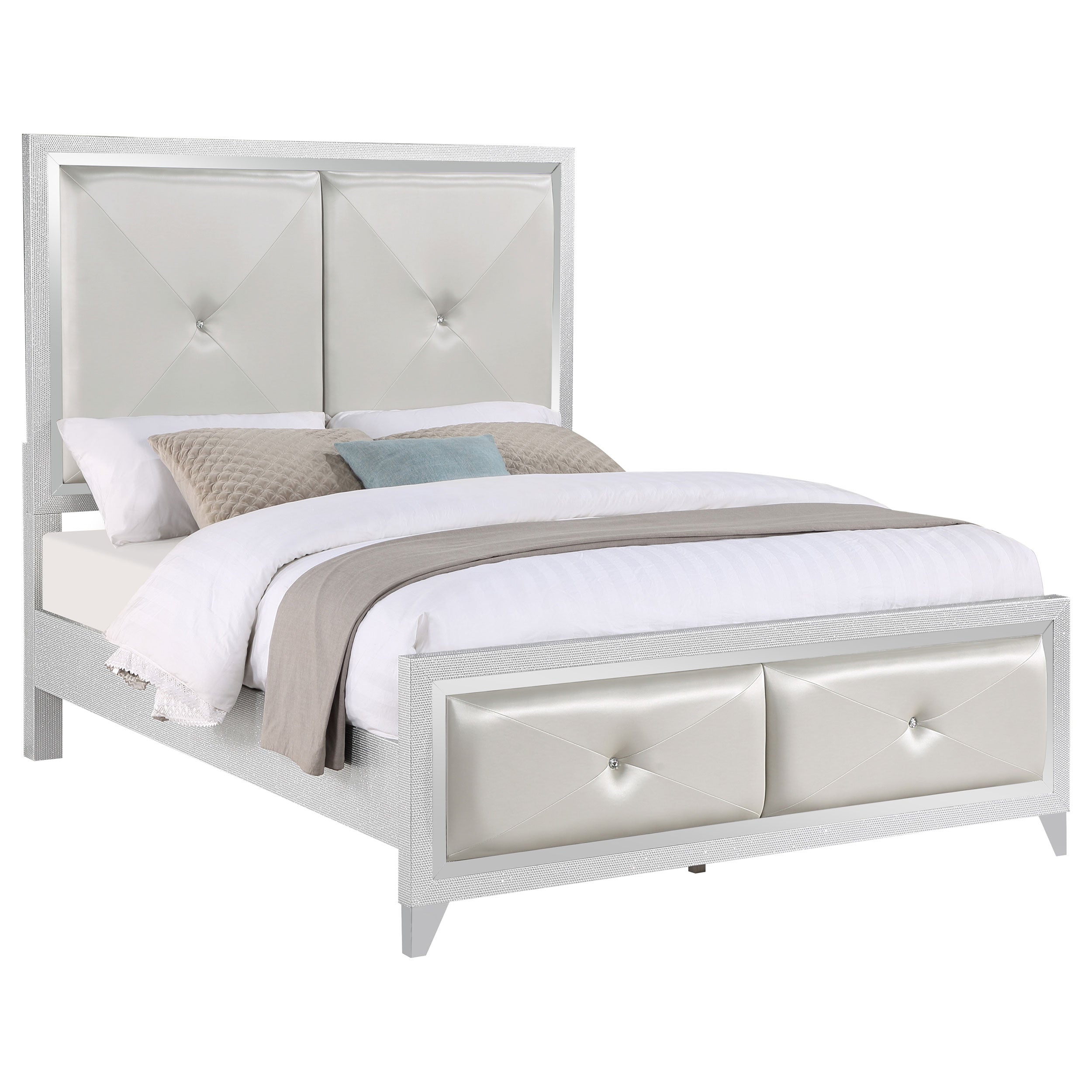 Larue Wood Queen Panel Bed Silver — view 3