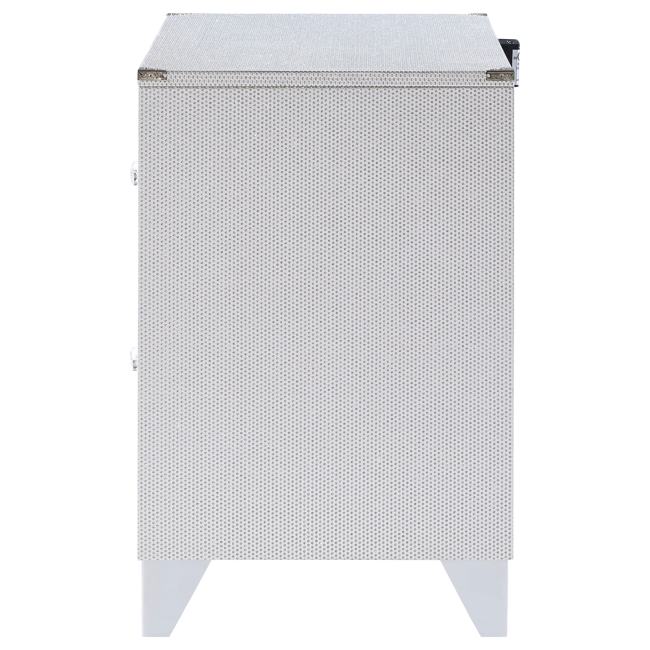 Larue 2-drawer Nightstand Silver — view 5