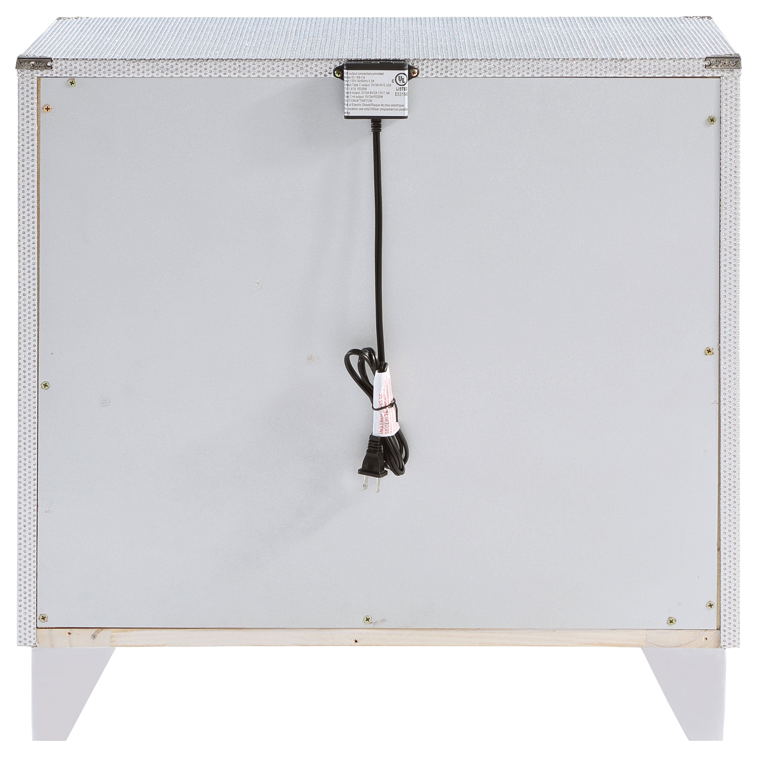 Larue 2-drawer Nightstand Silver — view 7