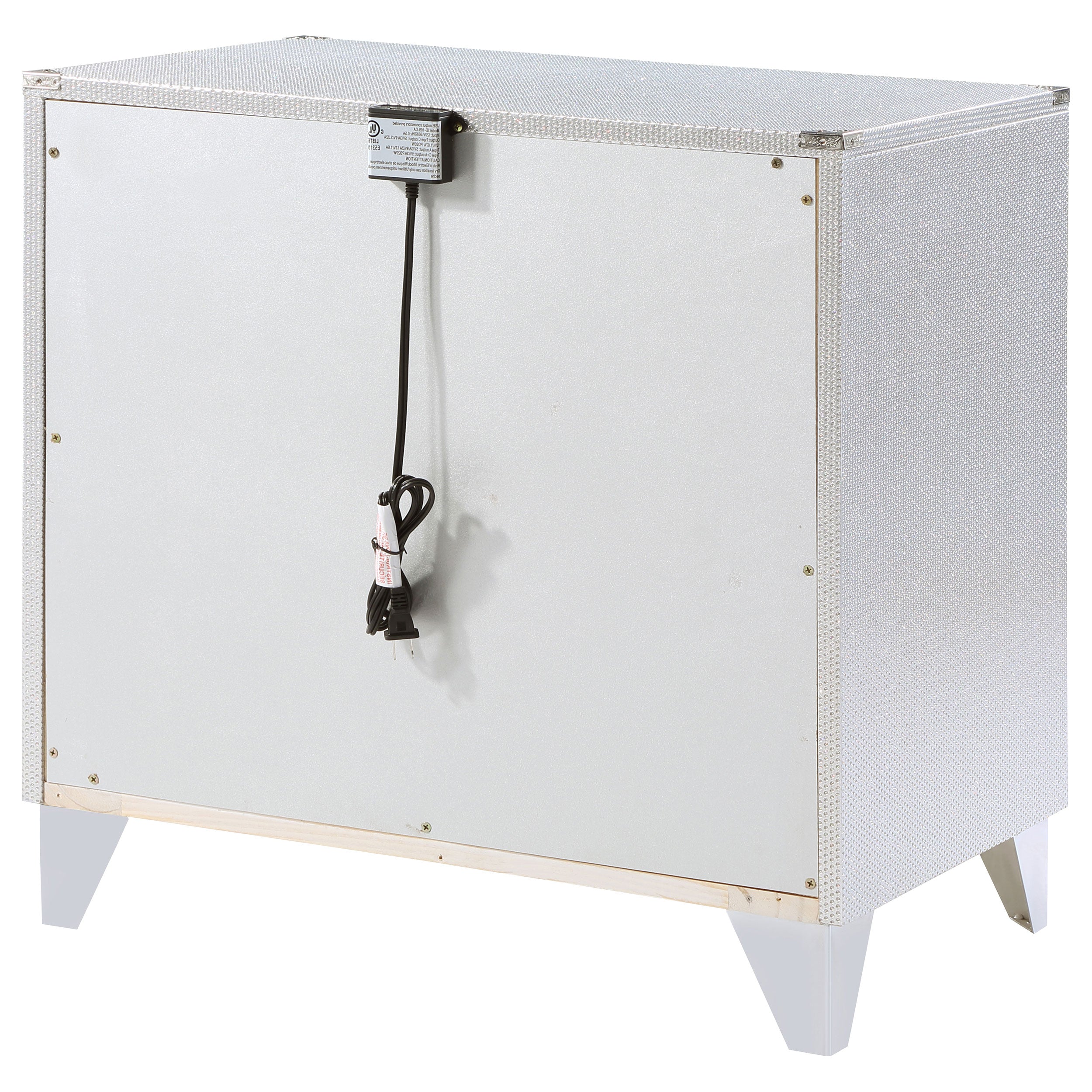 Larue 2-drawer Nightstand Silver — view 8