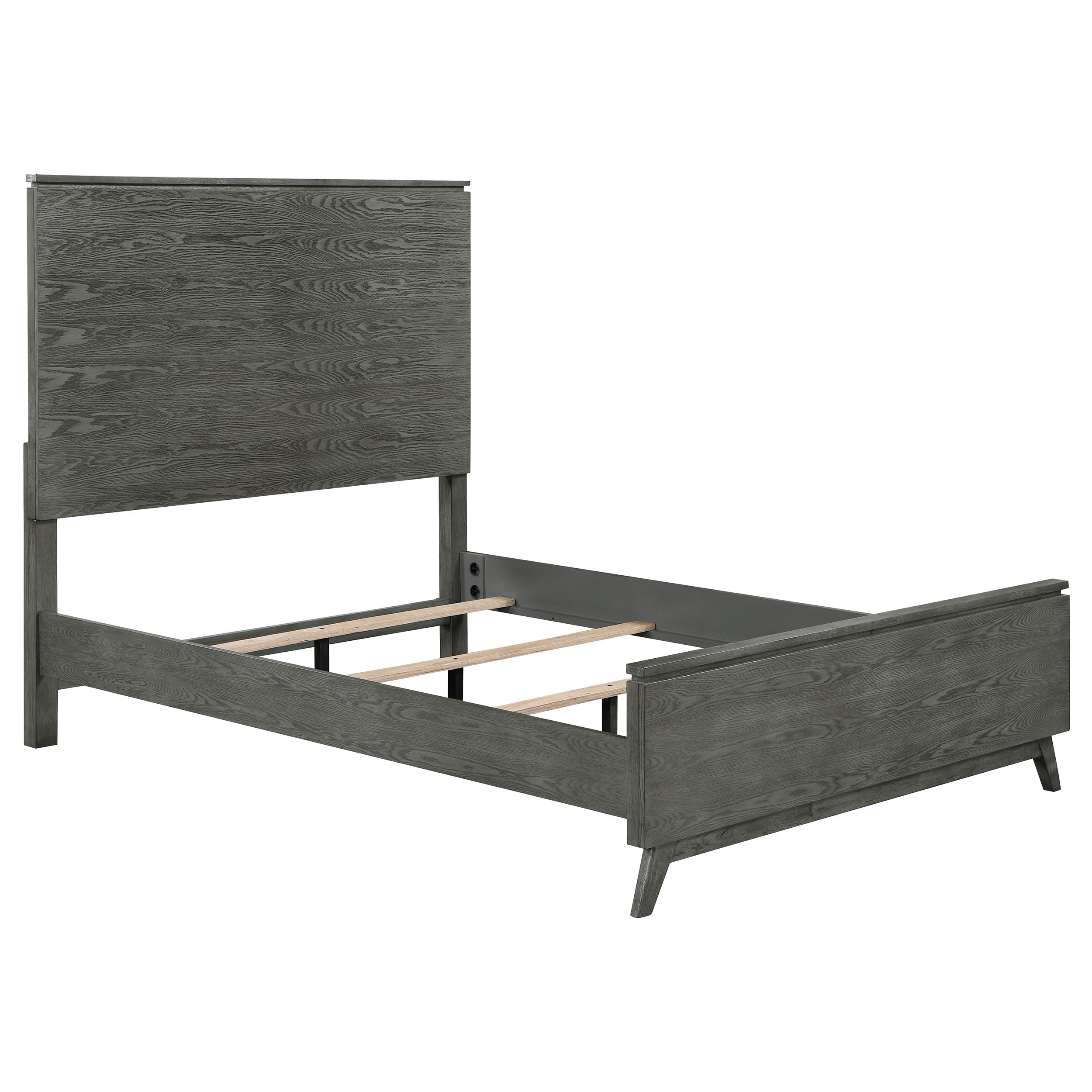 Nathan Wood Eastern King Panel Bed Grey — view 1