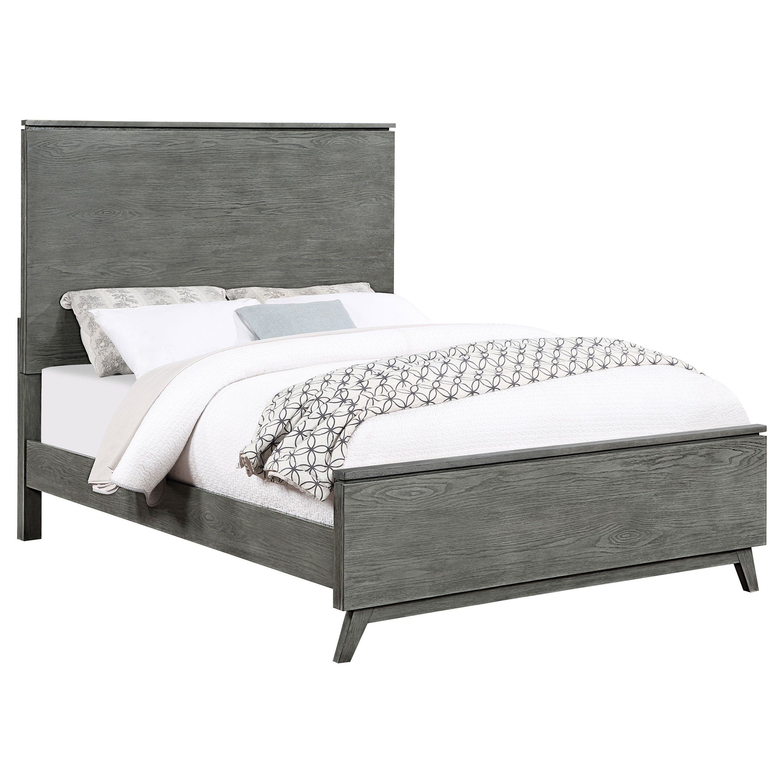 Nathan Wood Eastern King Panel Bed Grey — view 3