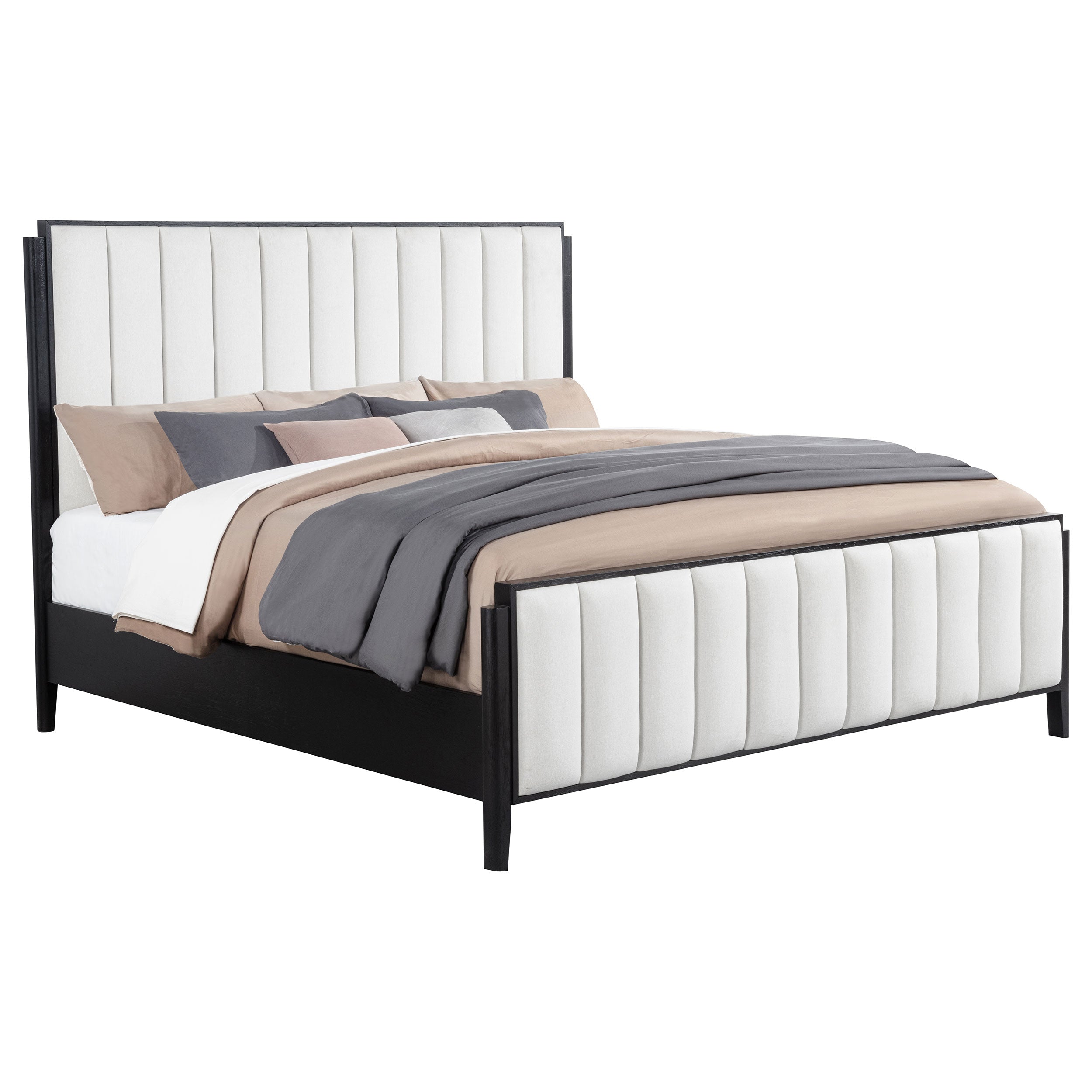 Brookmead 60-inch Upholstered Eastern King Bed Black — view 3