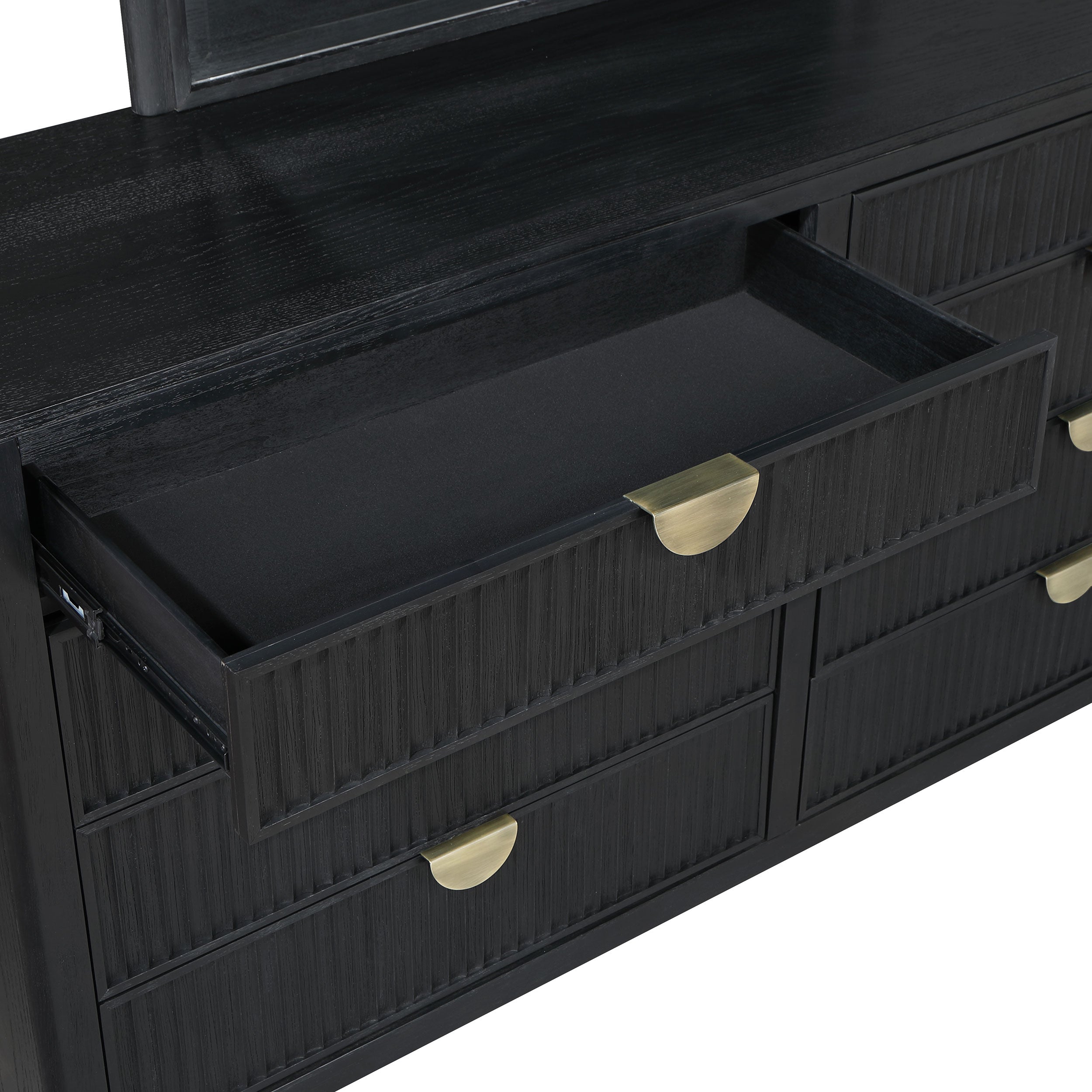 Brookmead 4-piece Upholstered Queen Bedroom Set Black — view 12