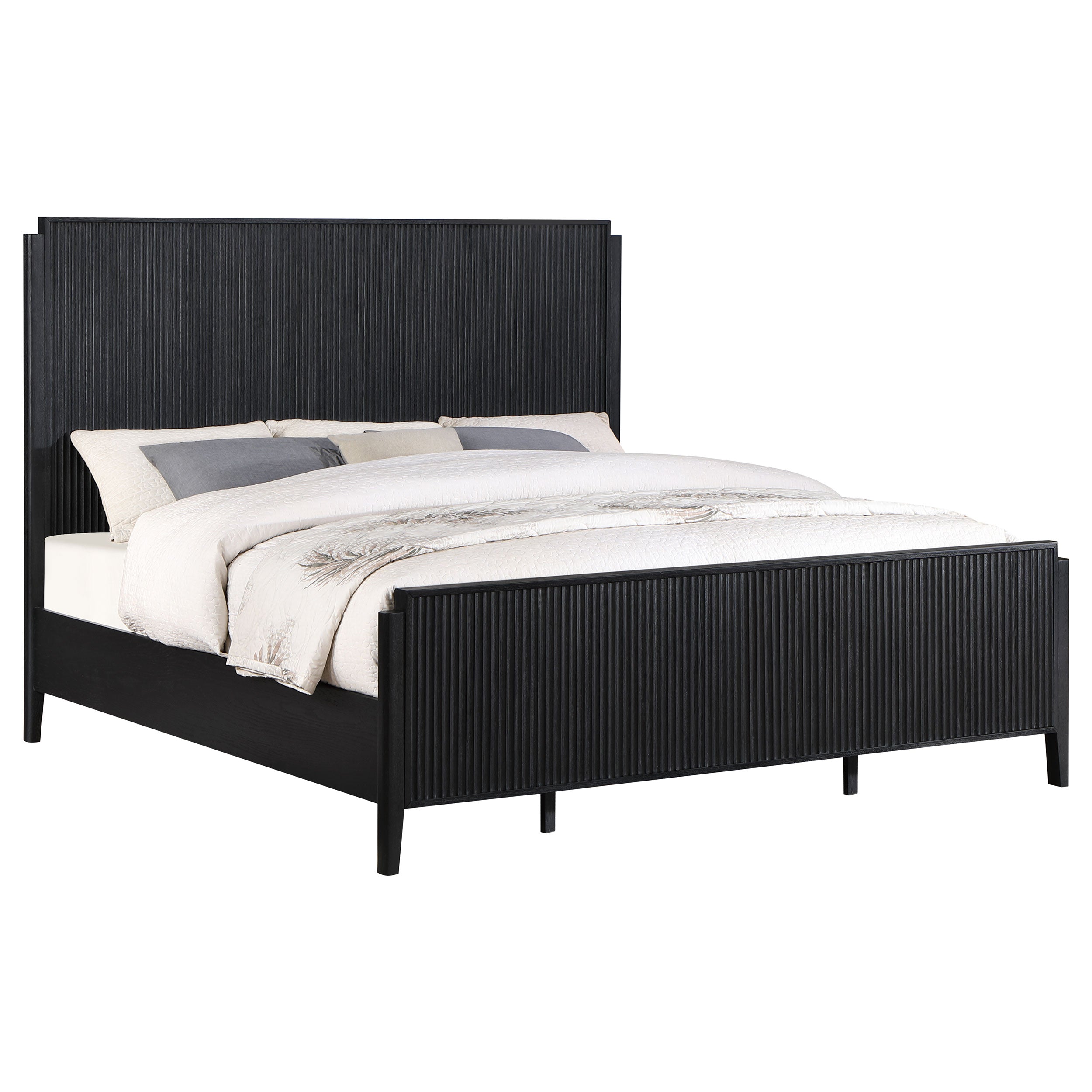 Brookmead Wood Eastern King Panel Bed Black — view 3