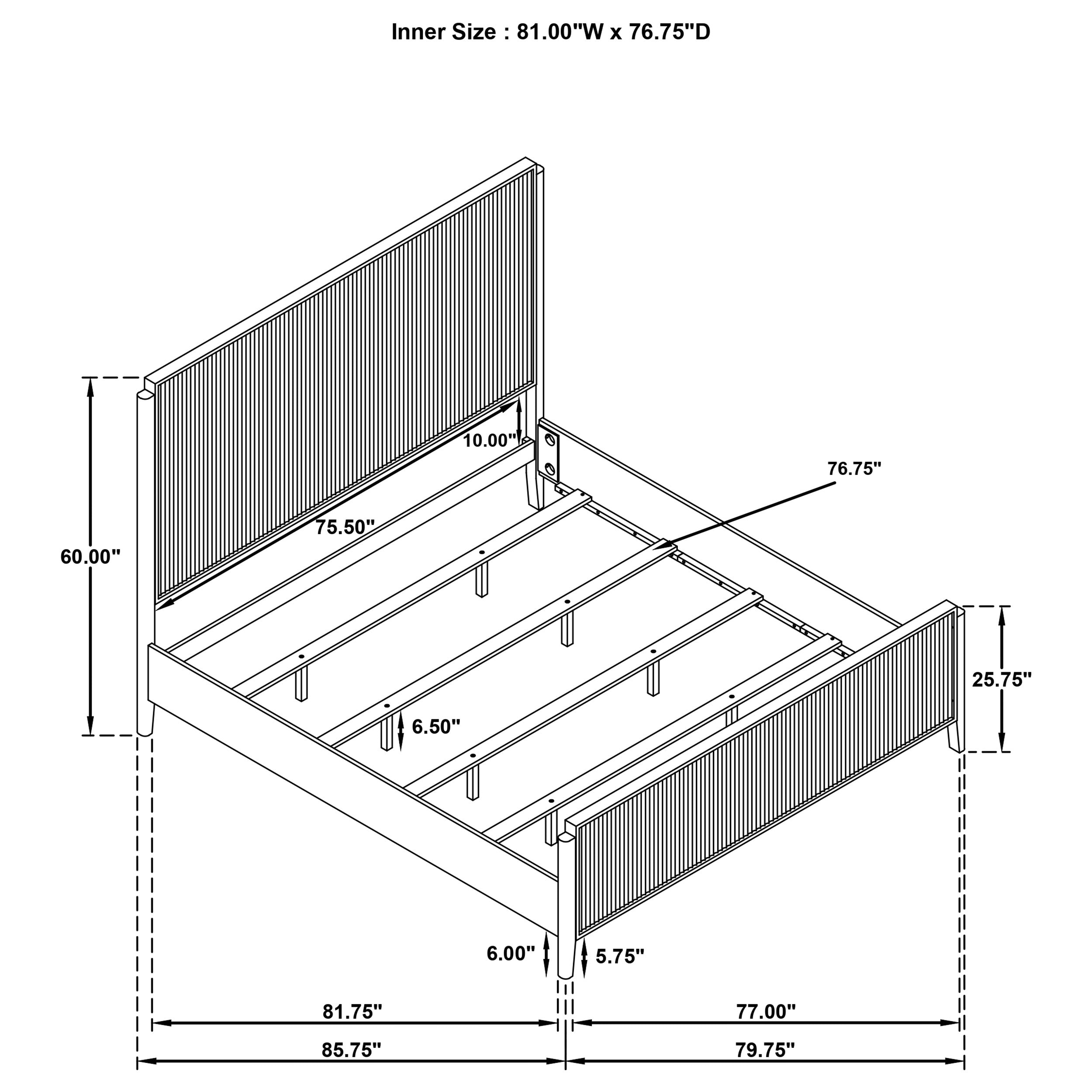 Brookmead Wood Eastern King Panel Bed Black — view 8