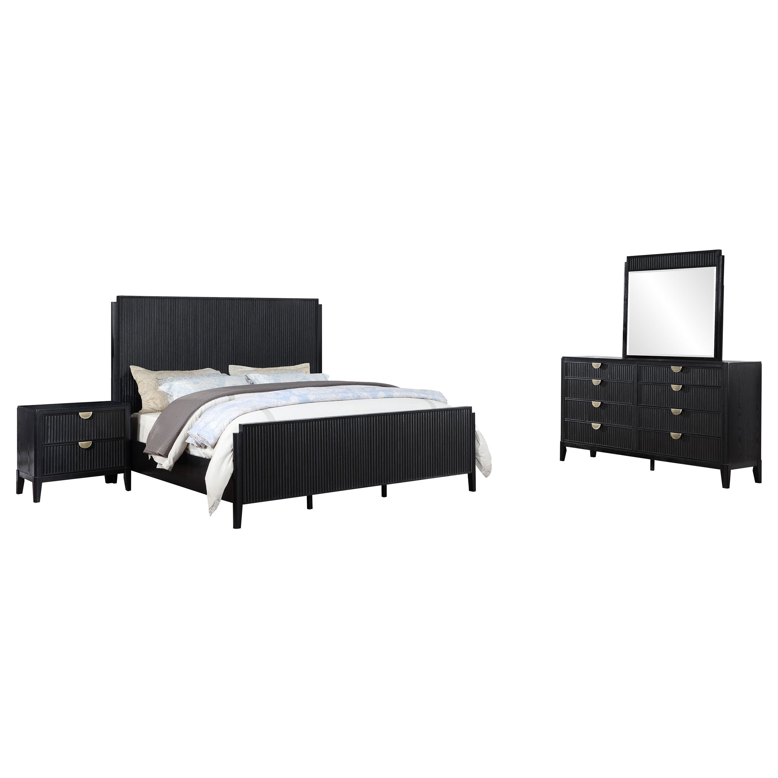 Brookmead 4-piece California King Bedroom Set Black — view 2