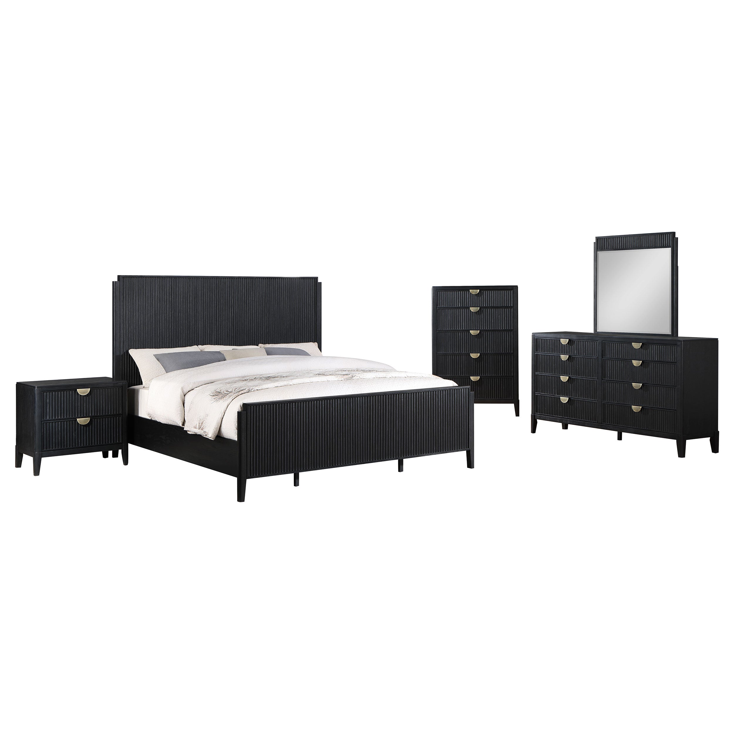 Brookmead 5-piece Queen Bedroom Set Black — view 2