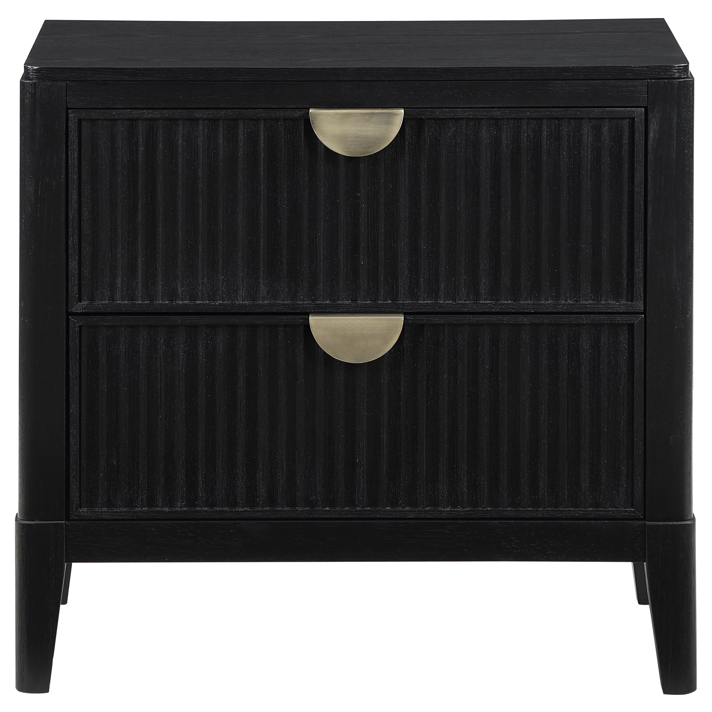 Brookmead 2-drawer Nightstand Black — view 3