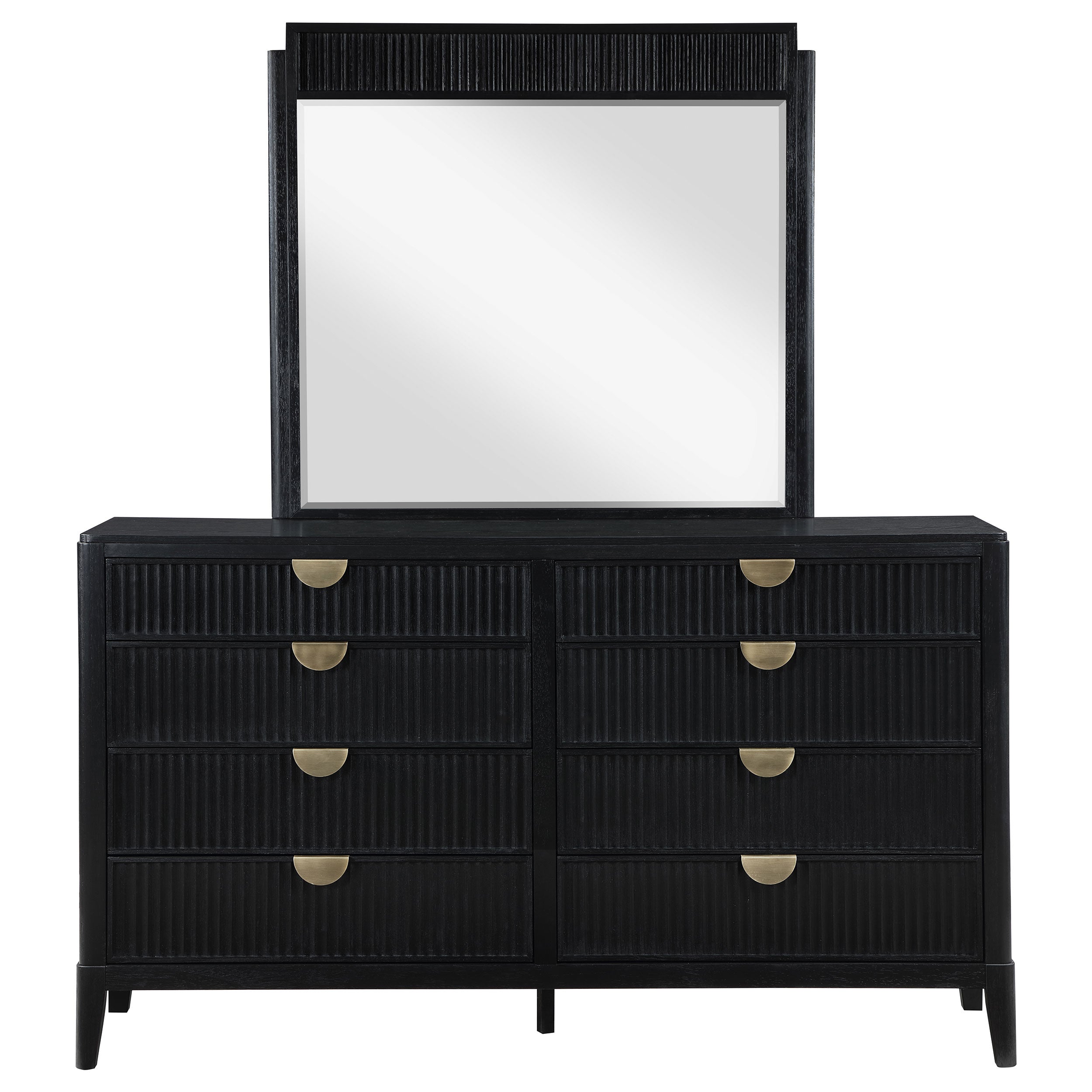 Brookmead 8-drawer Dresser with Mirror Black — view 3