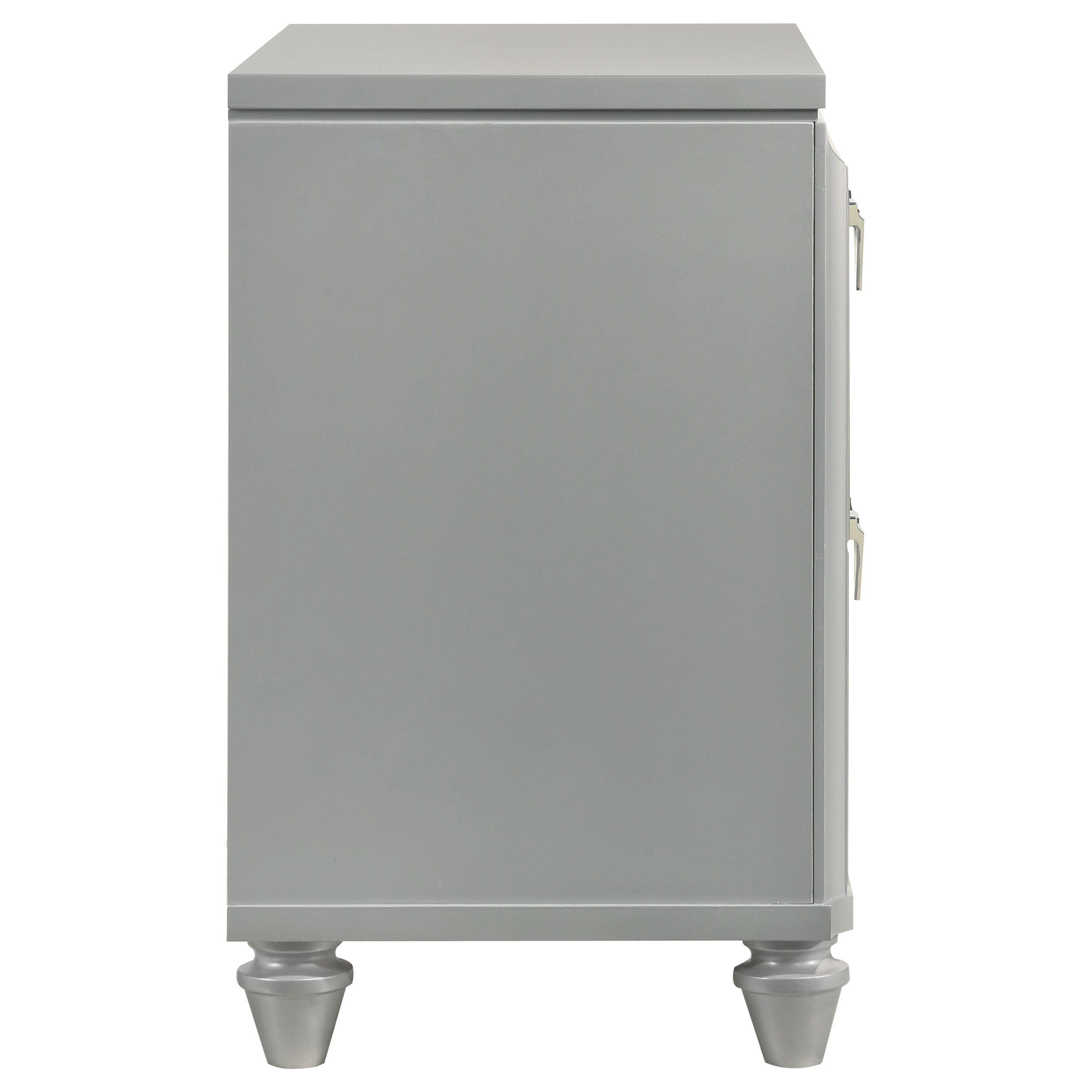 Veronica 2-drawer Nightstand Light Silver — view 9