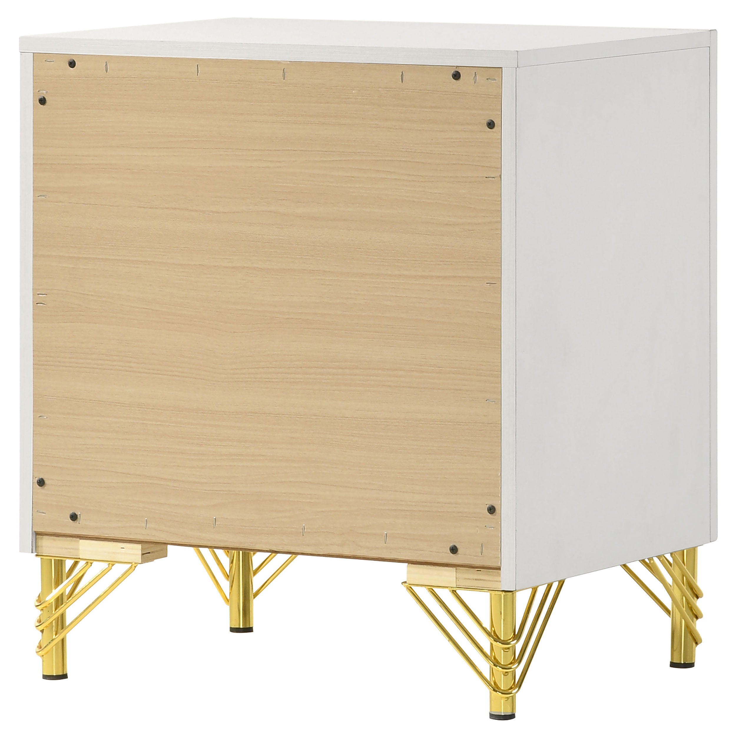 Lucia 2-drawer Nightstand Bedside Table White — view 8