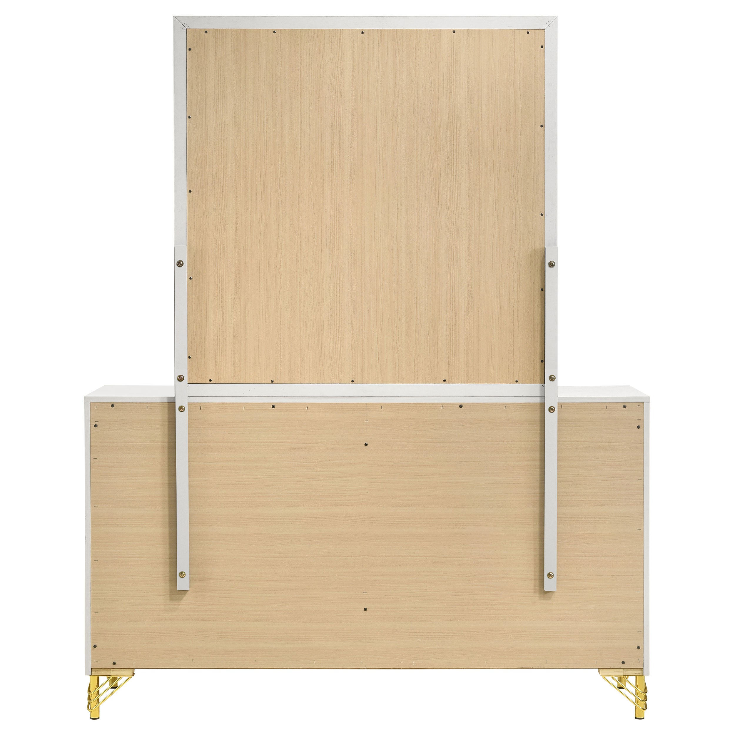 Lucia 6-drawer Dresser with Mirror White  — view 7