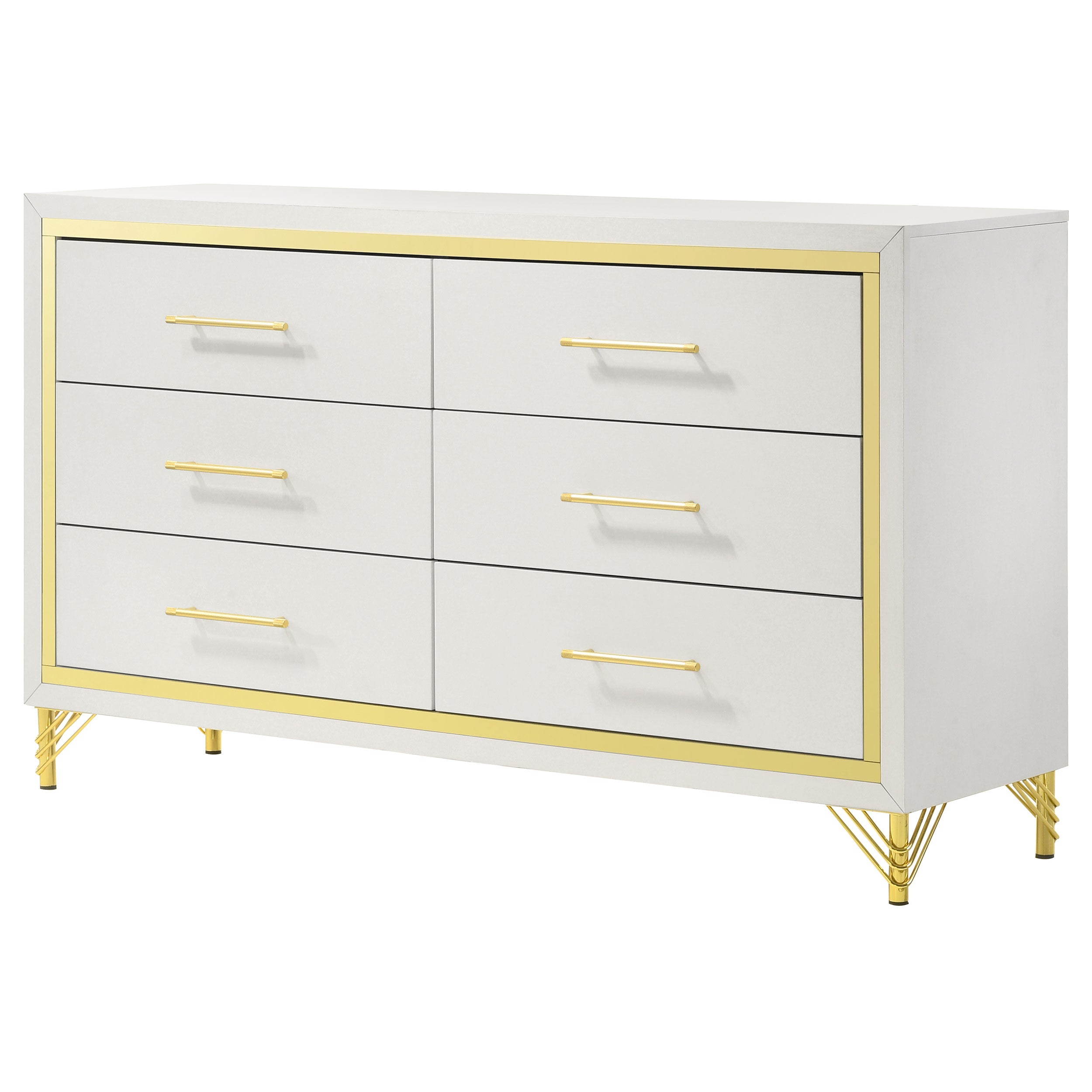 Lucia 6-drawer Dresser Cabinet White — view 4