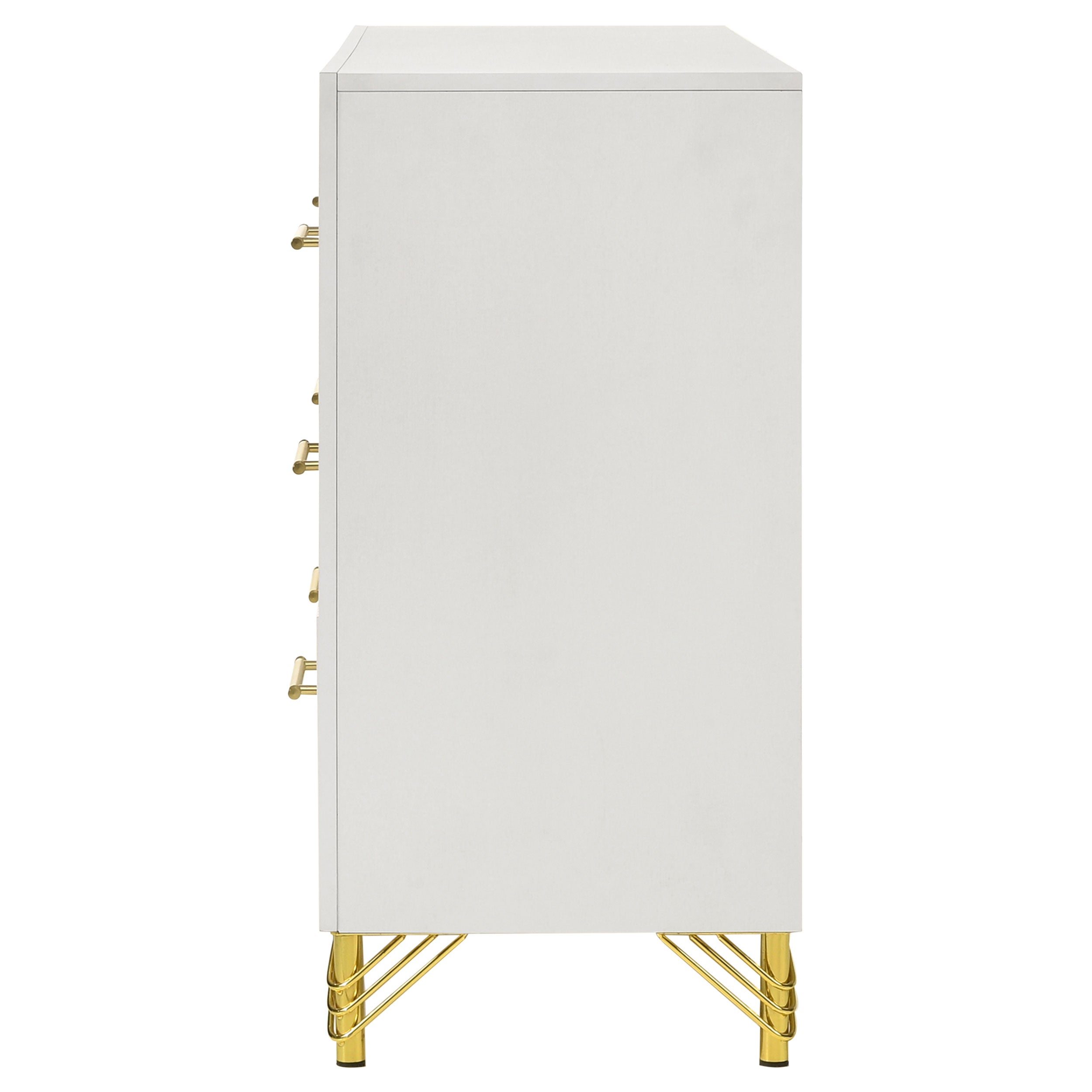 Lucia 6-drawer Dresser Cabinet White — view 5