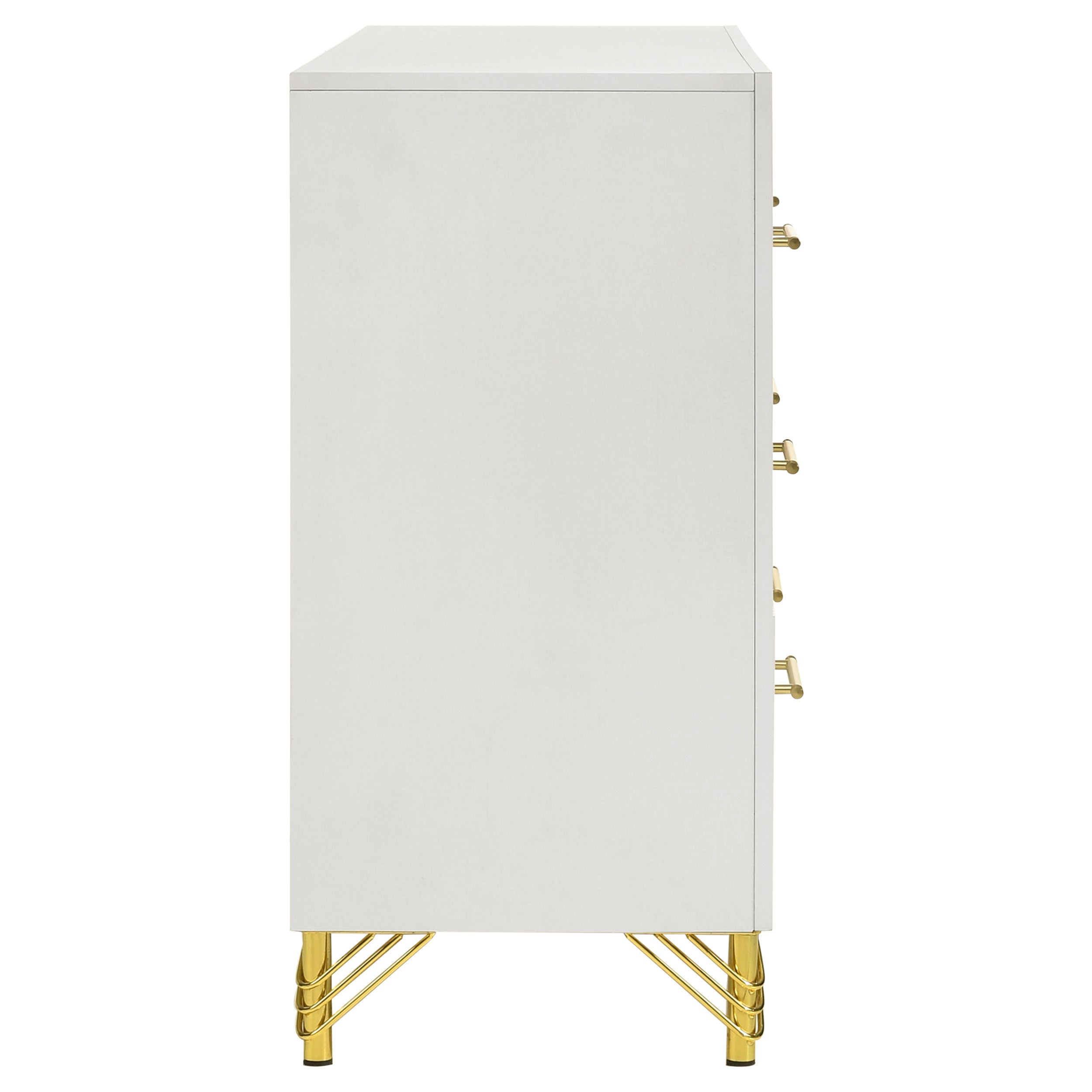 Lucia 6-drawer Dresser Cabinet White — view 9