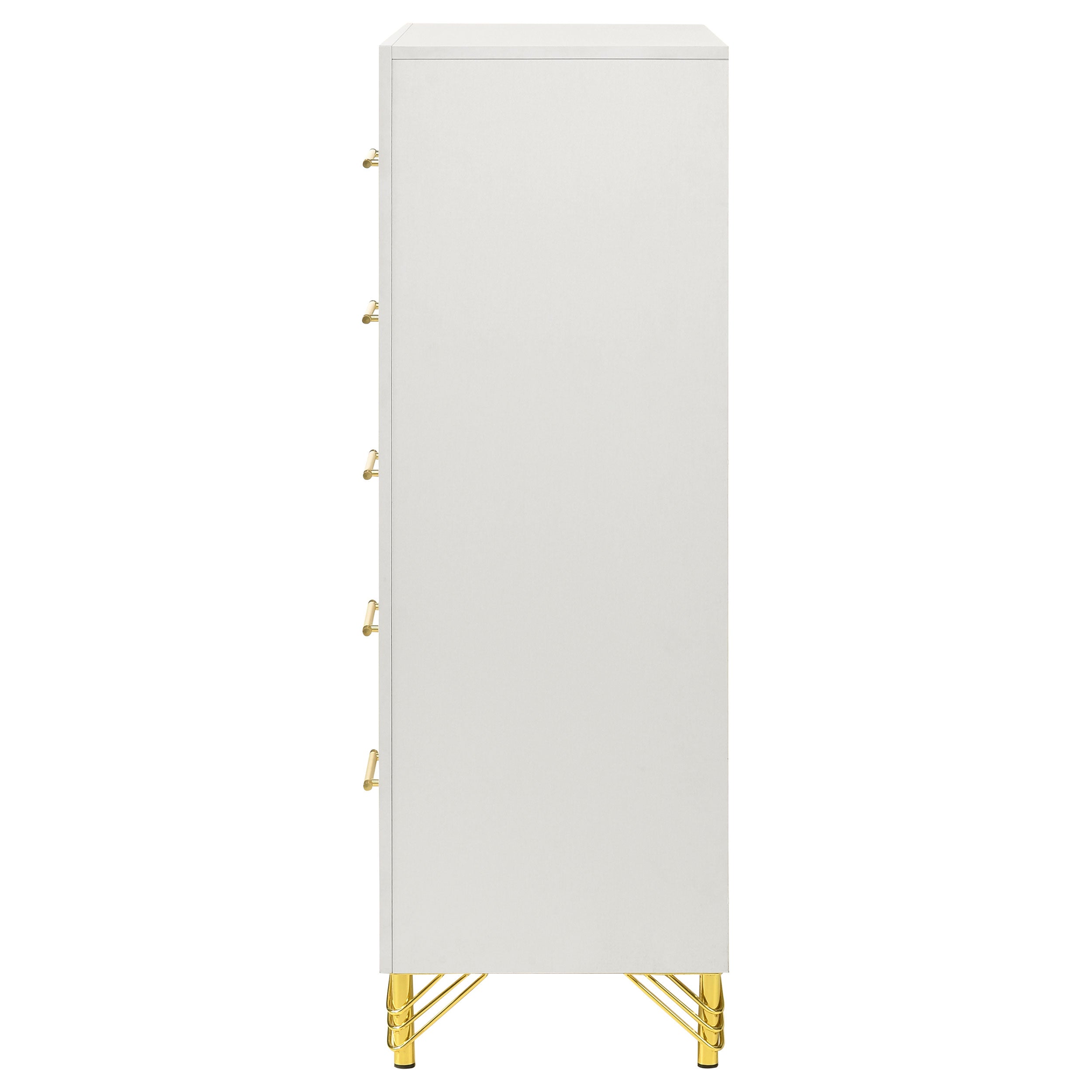 Lucia 5-drawer Bedroom Chest of Drawers White — view 5