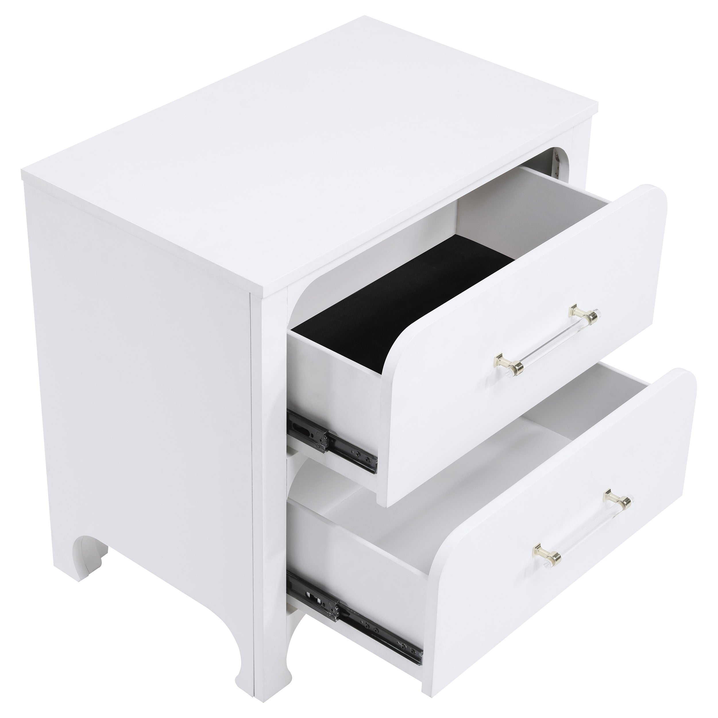 Anastasia 2-drawer Nightstand Pearl White — view 11