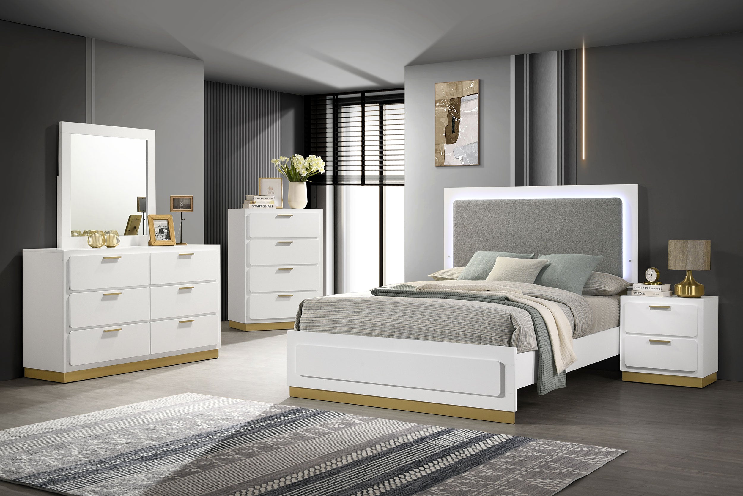 Caraway 6-drawer Dresser with Mirror White — view 13
