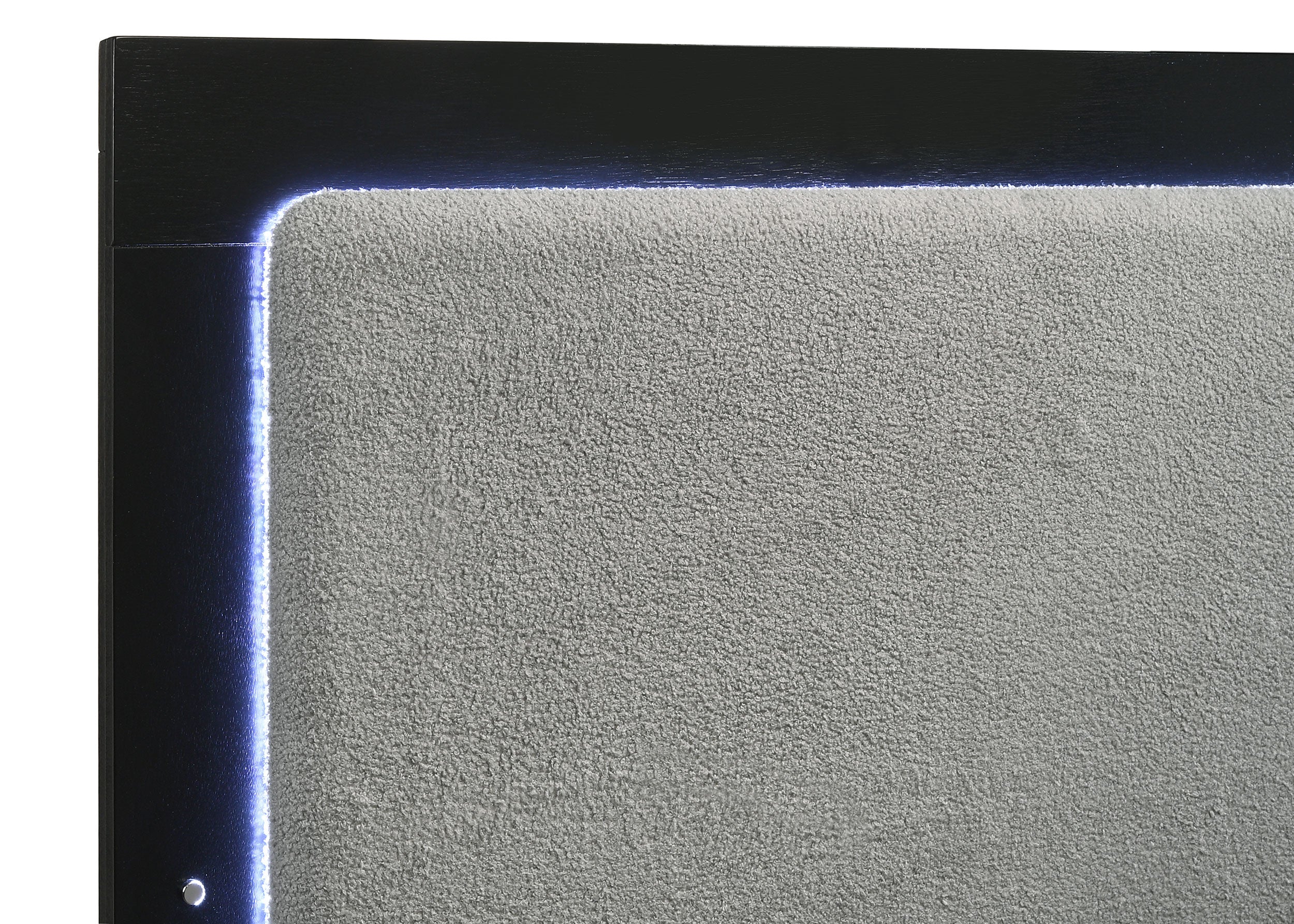 Caraway Wood Eastern King LED Panel Bed Black — view 5
