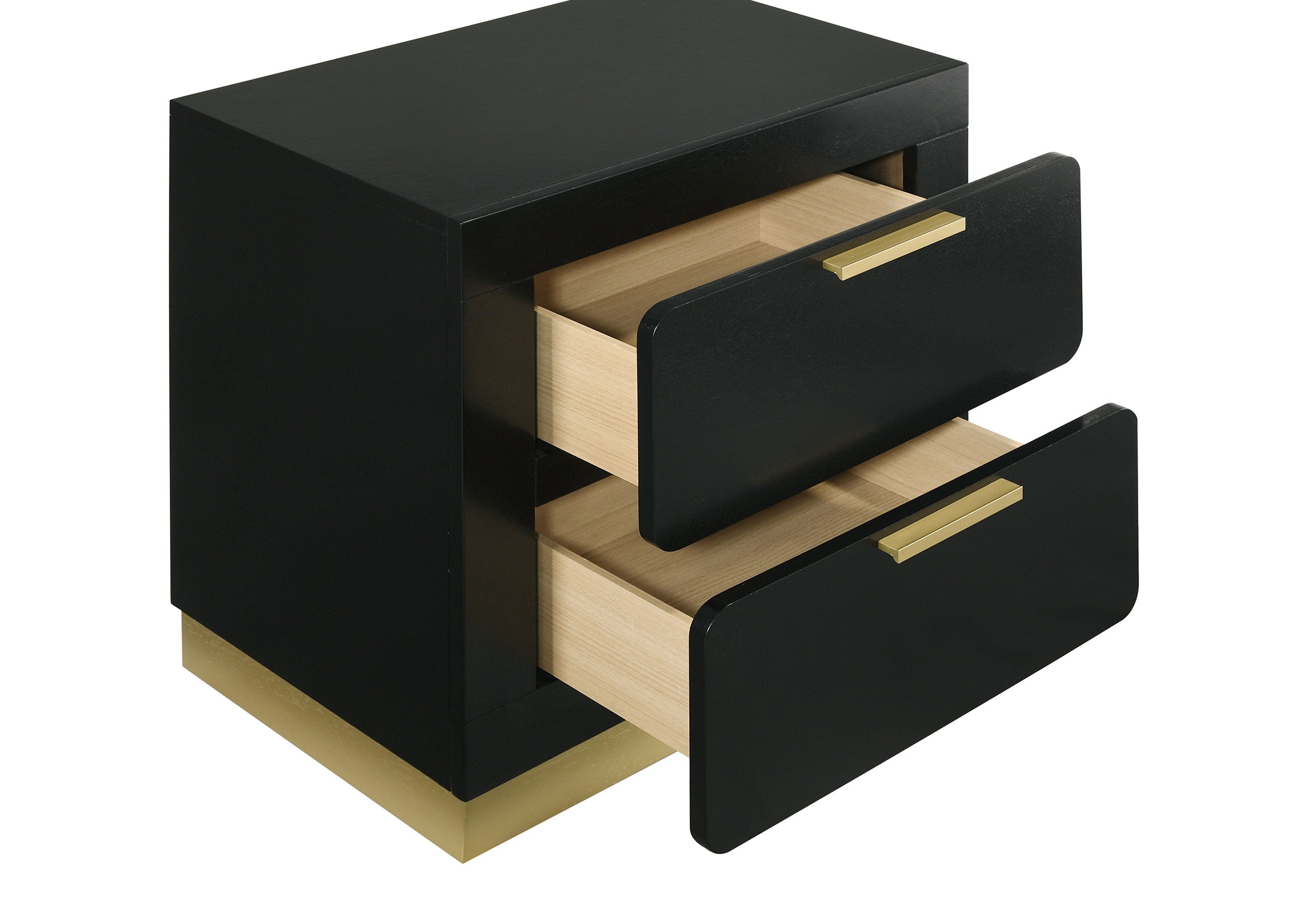 Caraway 2-drawer Nightstand Black — view 10
