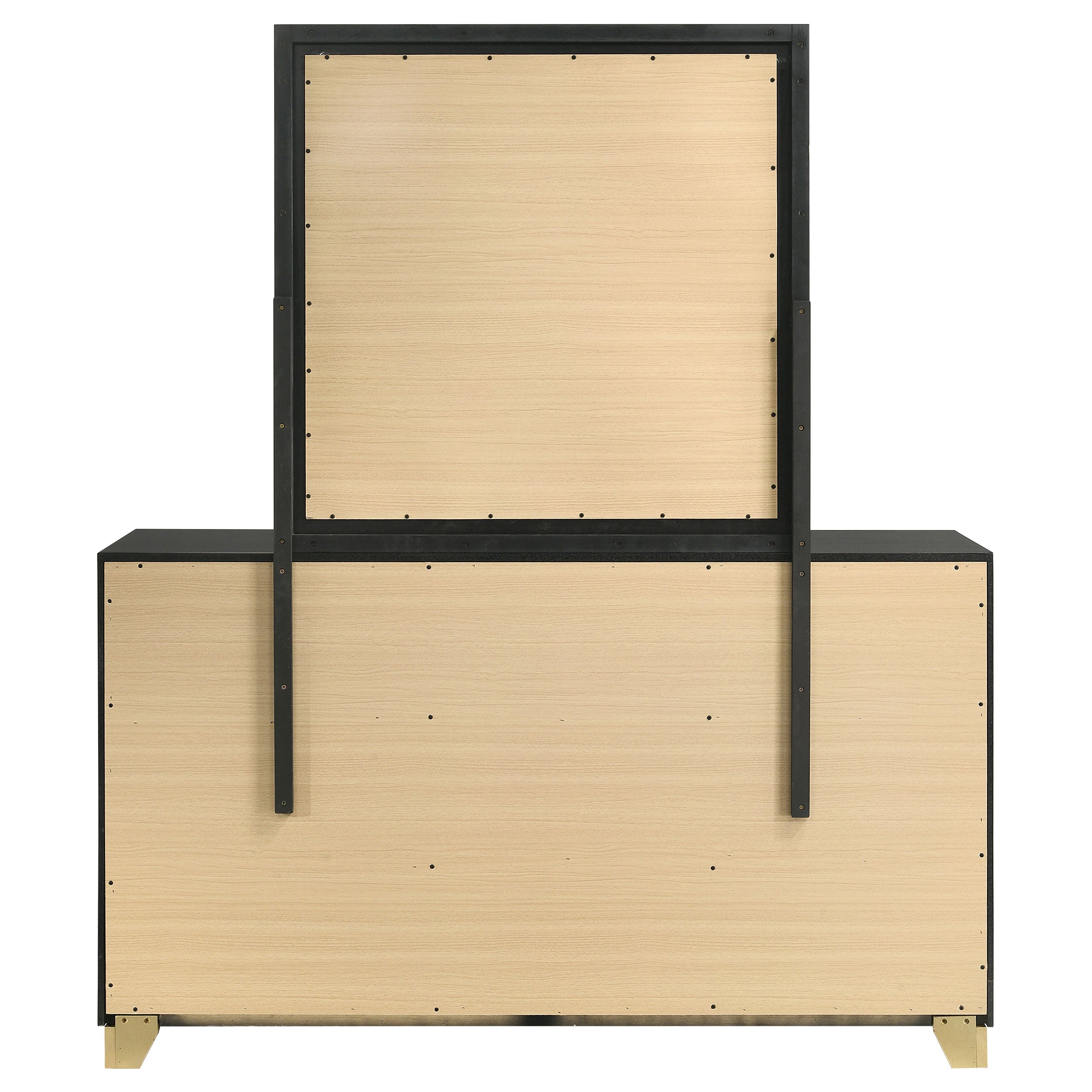 Caraway 6-drawer Dresser with Mirror Black — view 7