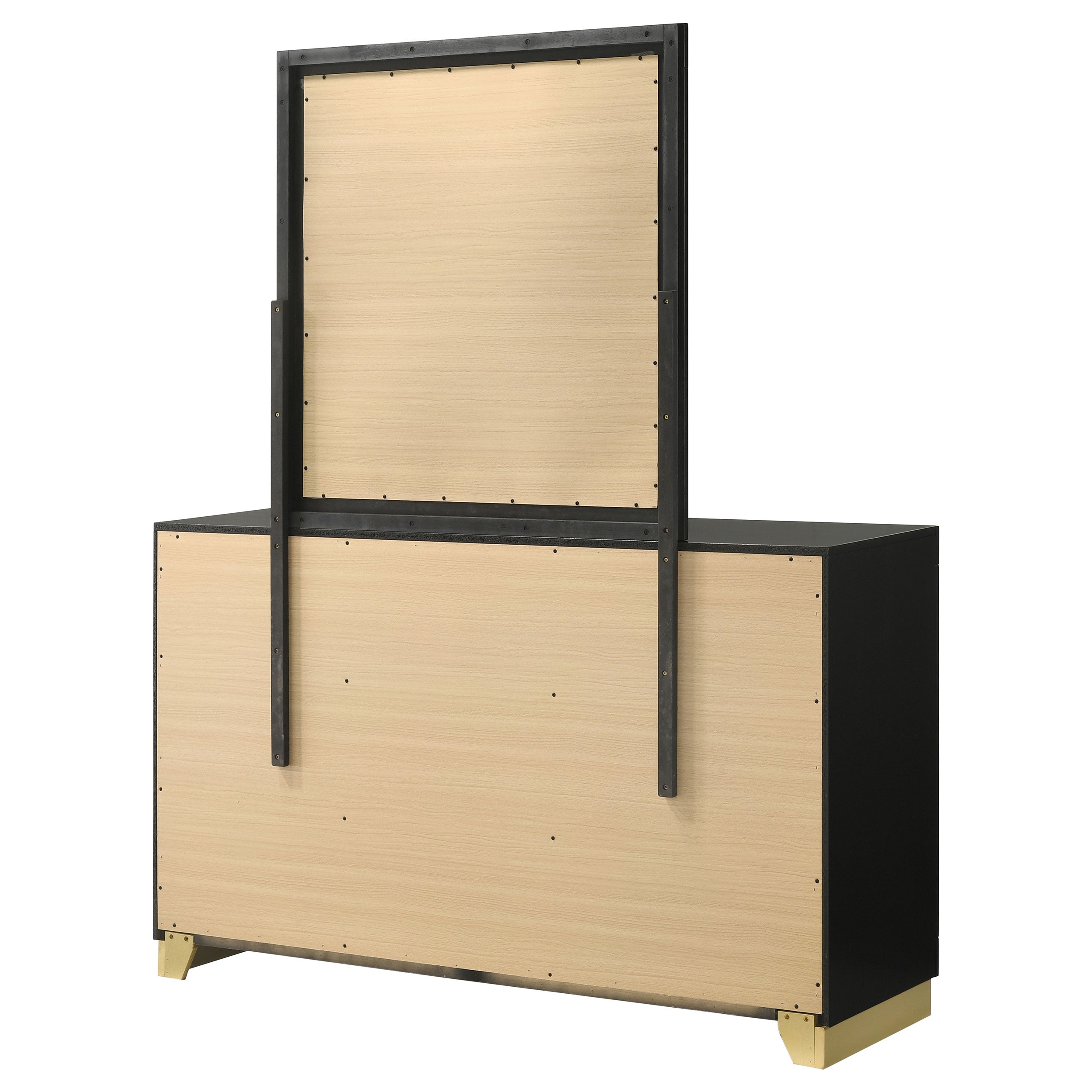 Caraway 6-drawer Dresser with Mirror Black — view 8