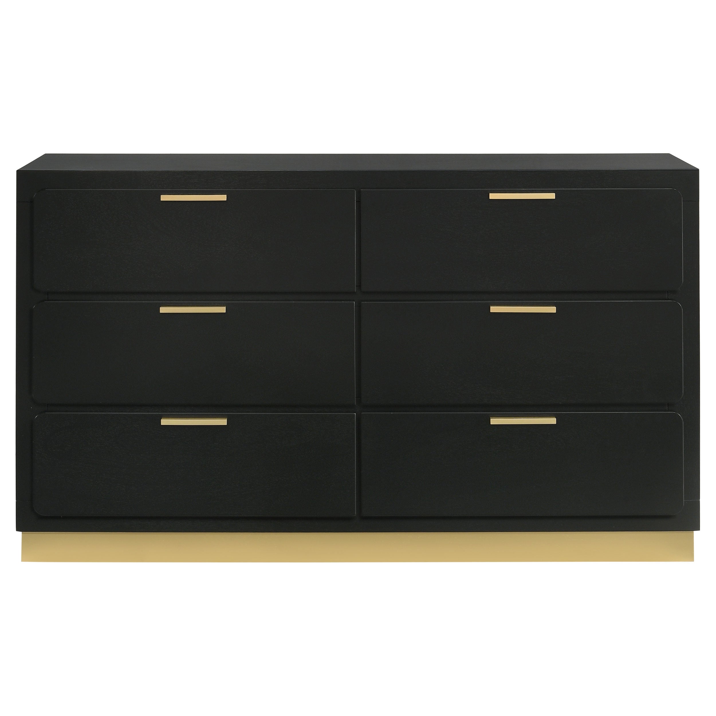Caraway 6-drawer Dresser Black — view 3