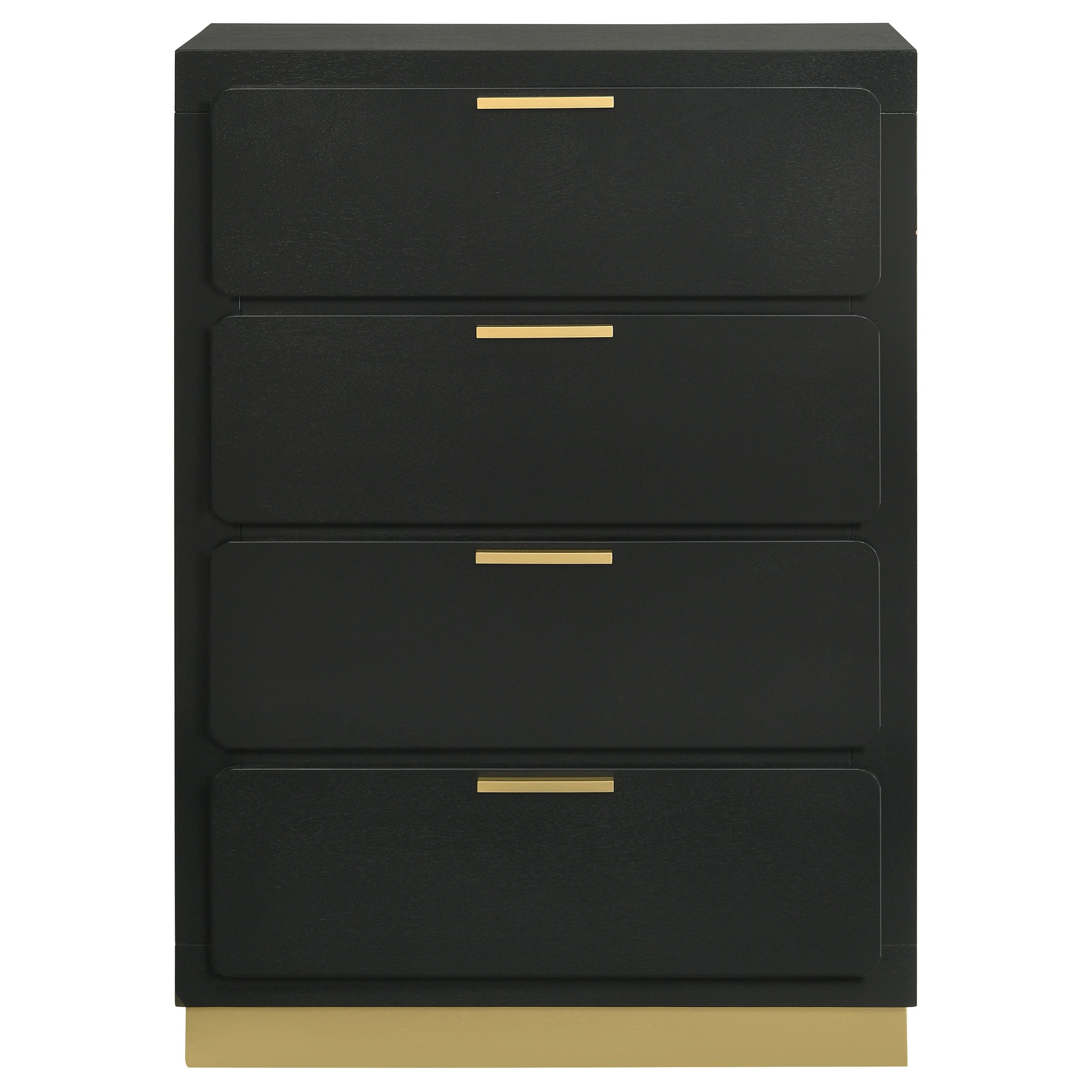 Caraway 4-drawer Bedroom Chest Black — view 3