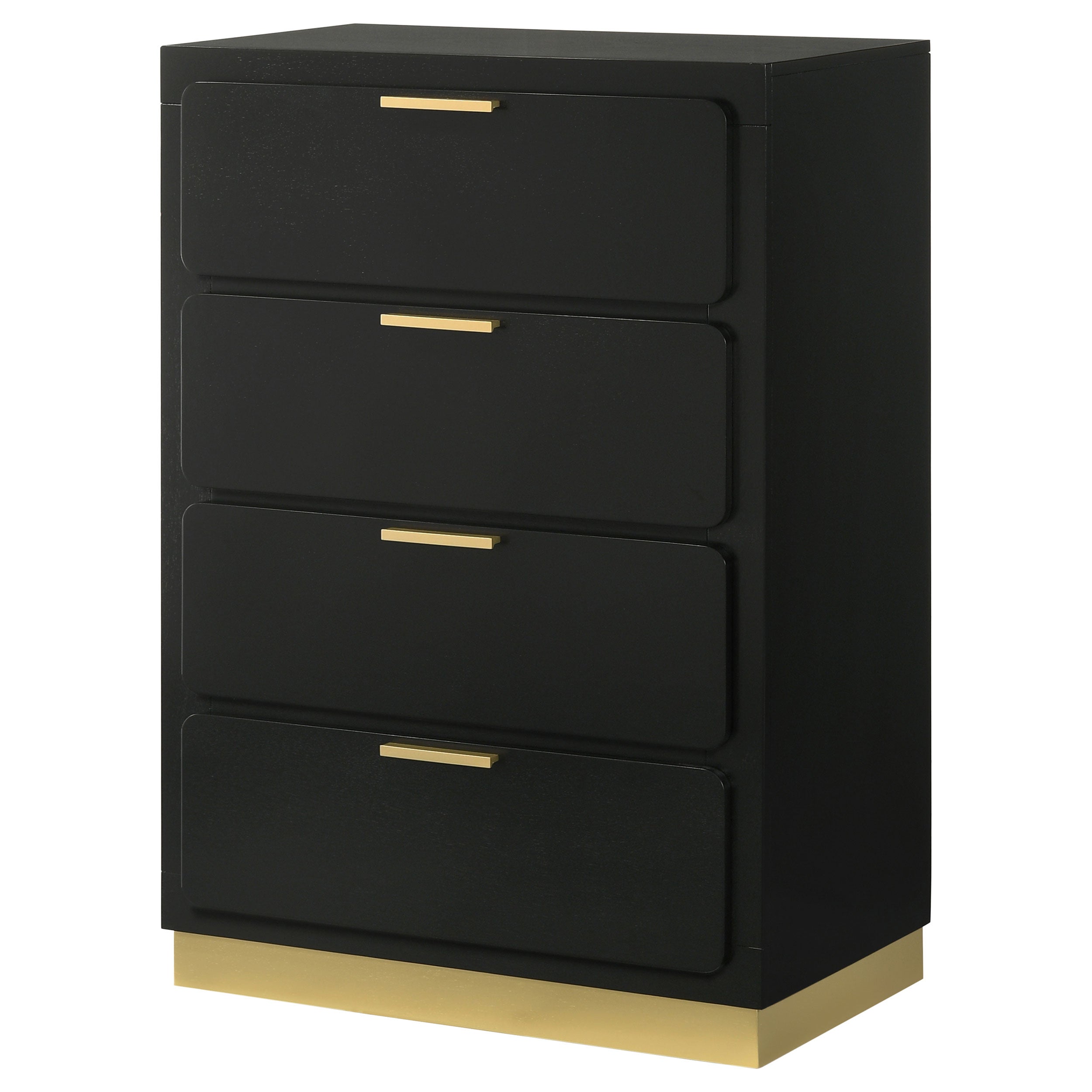 Caraway 4-drawer Bedroom Chest Black — view 4