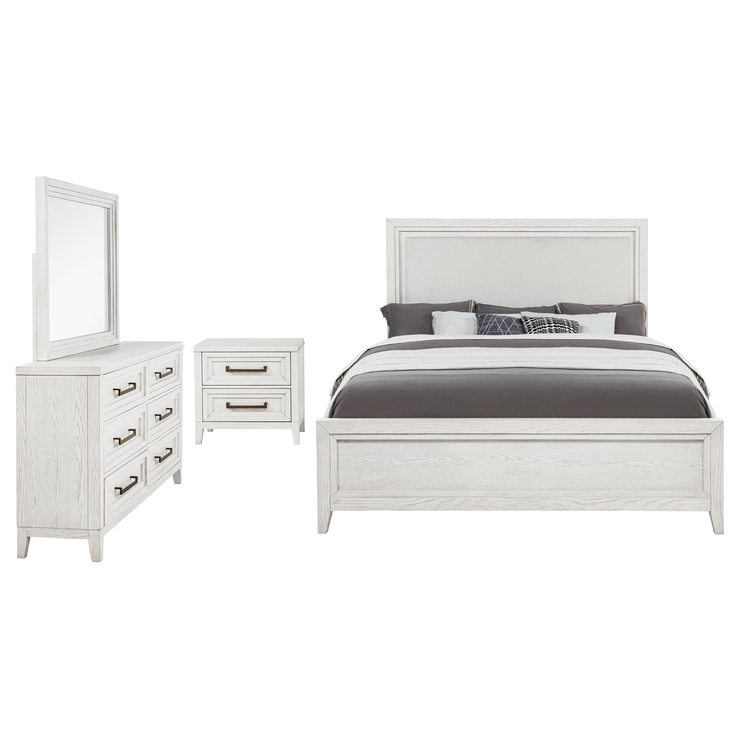 Marielle 4-piece Queen Bedroom Set Distressed White  — view 2