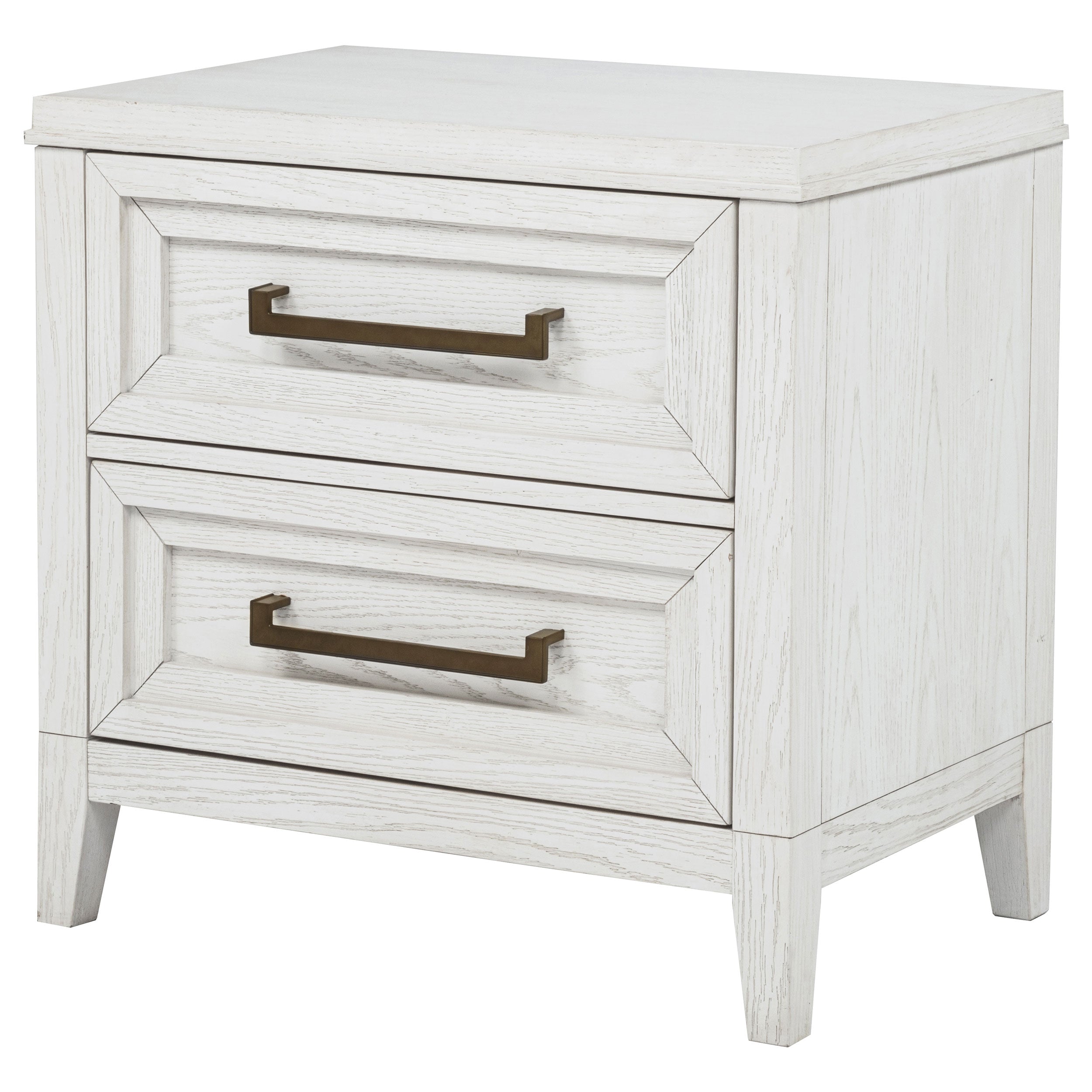Marielle 2-drawer Nightstand Bedside Table Distressed White  — view 4