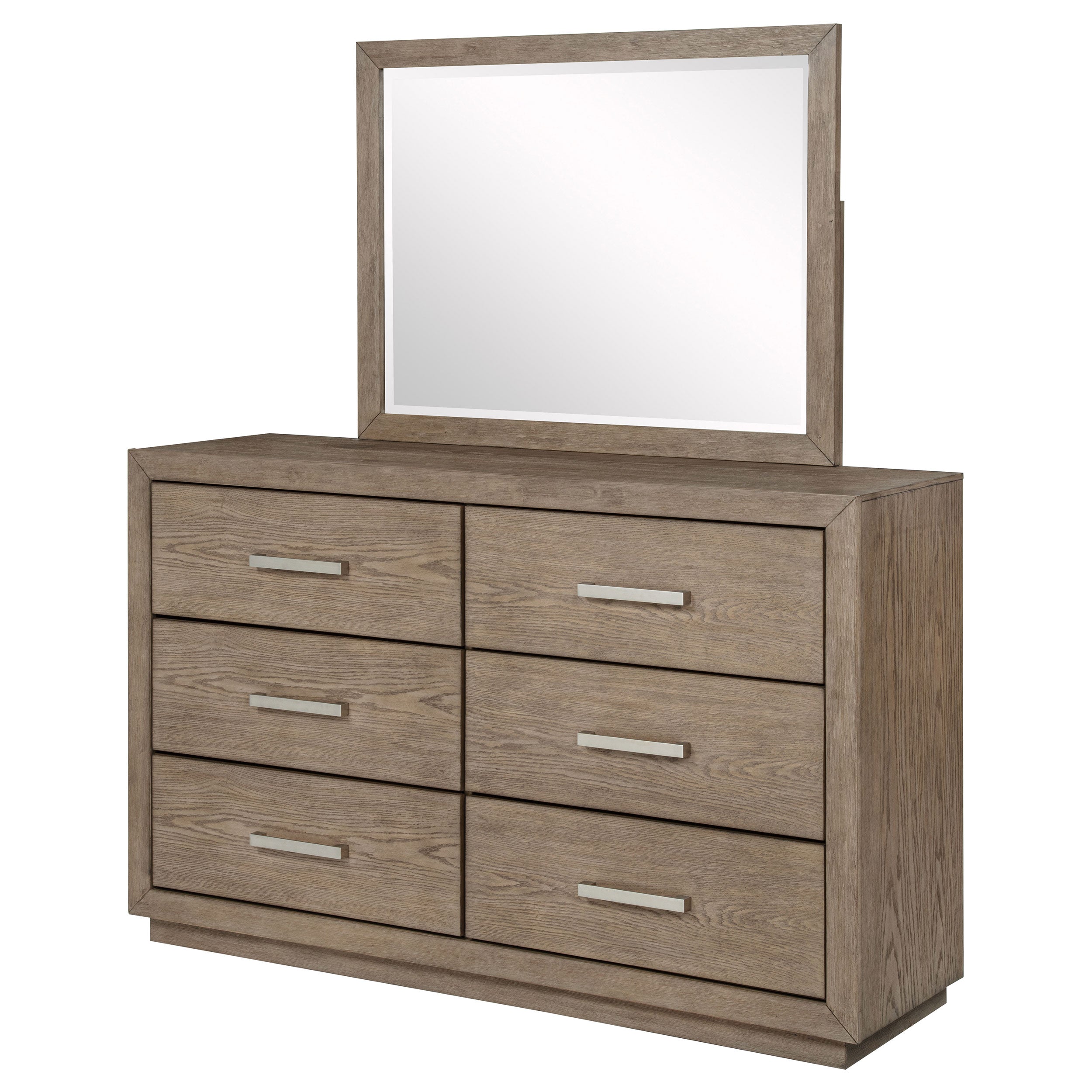 Kenora 6-drawer Dresser and Mirror Barley Brown — view 4