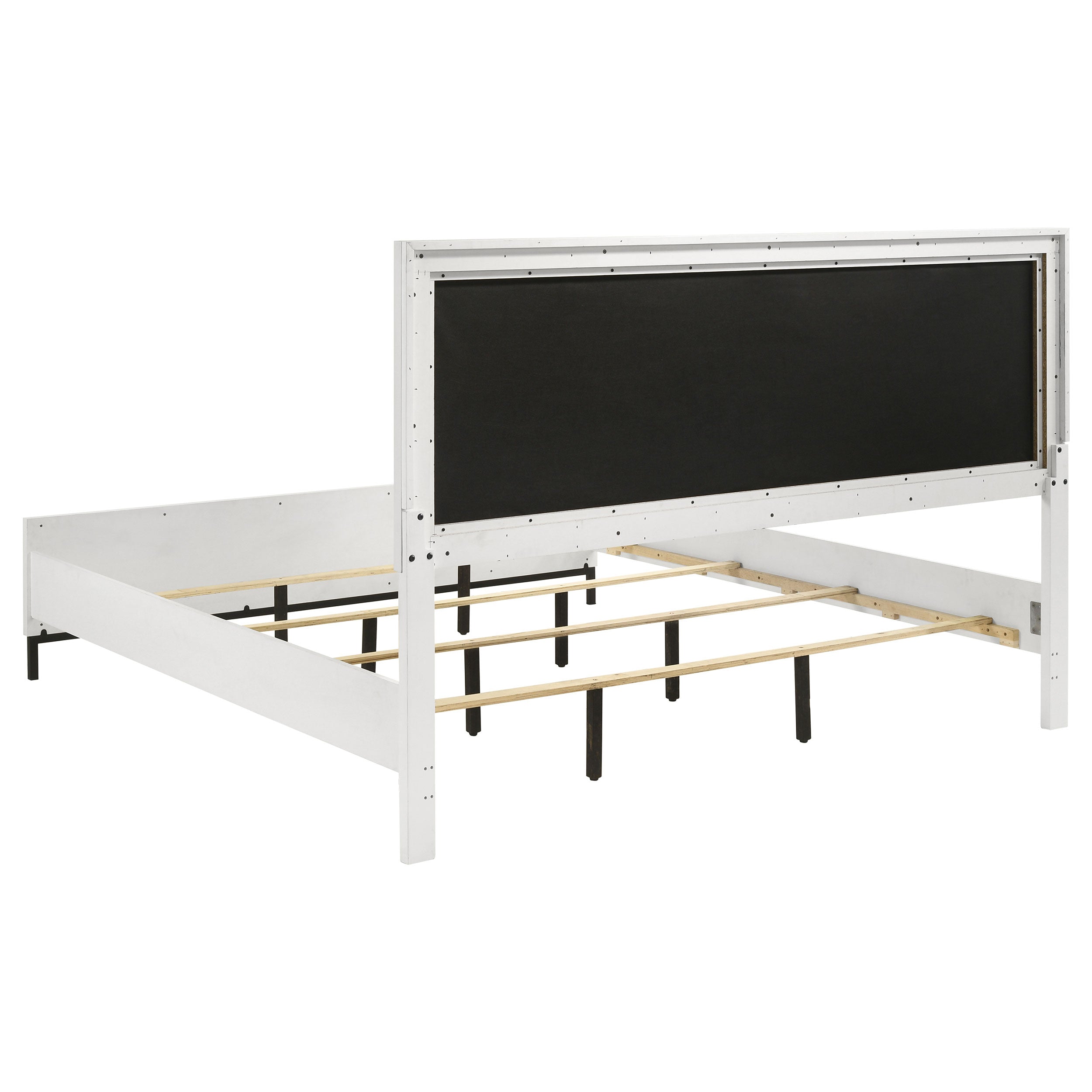 Sonora Eastern King Upholstered Panel Bed White  — view 4