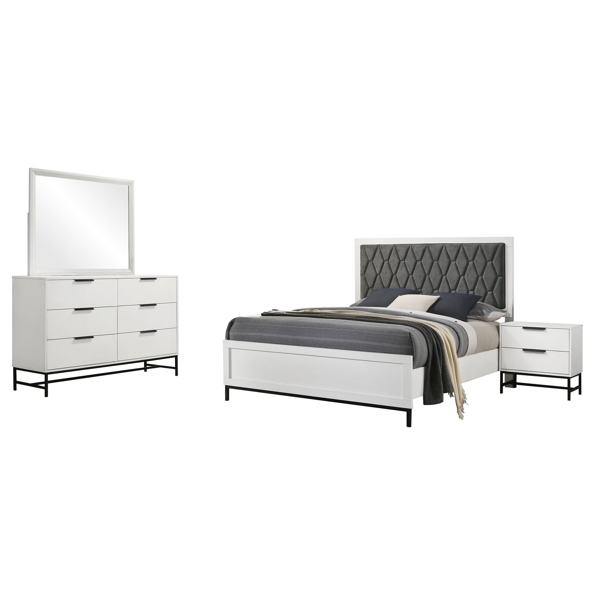 Sonora 4-piece Queen Bedroom Set White  — view 2