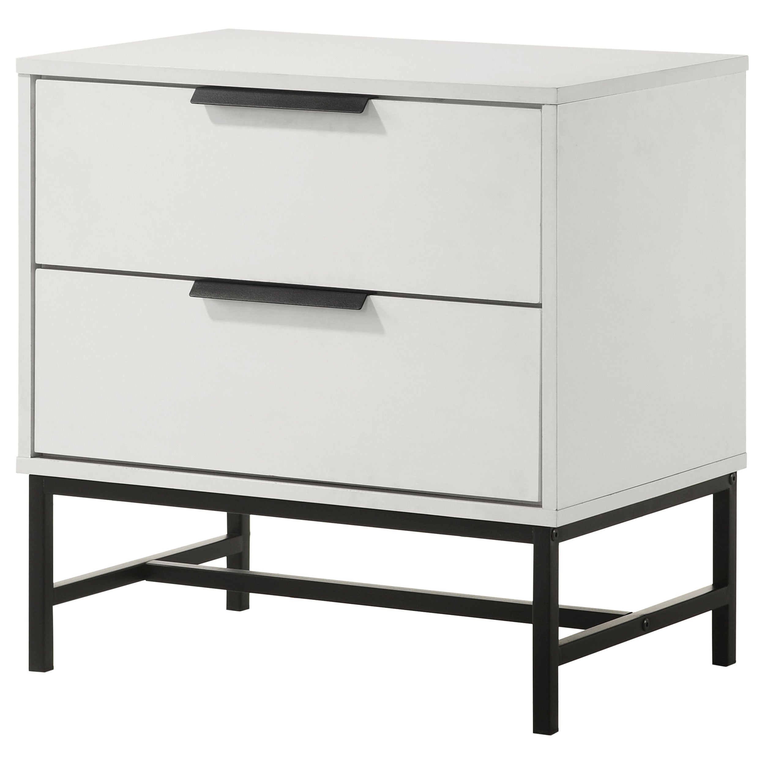 Sonora 2-drawer Nightstand Bedside Table White  — view 4