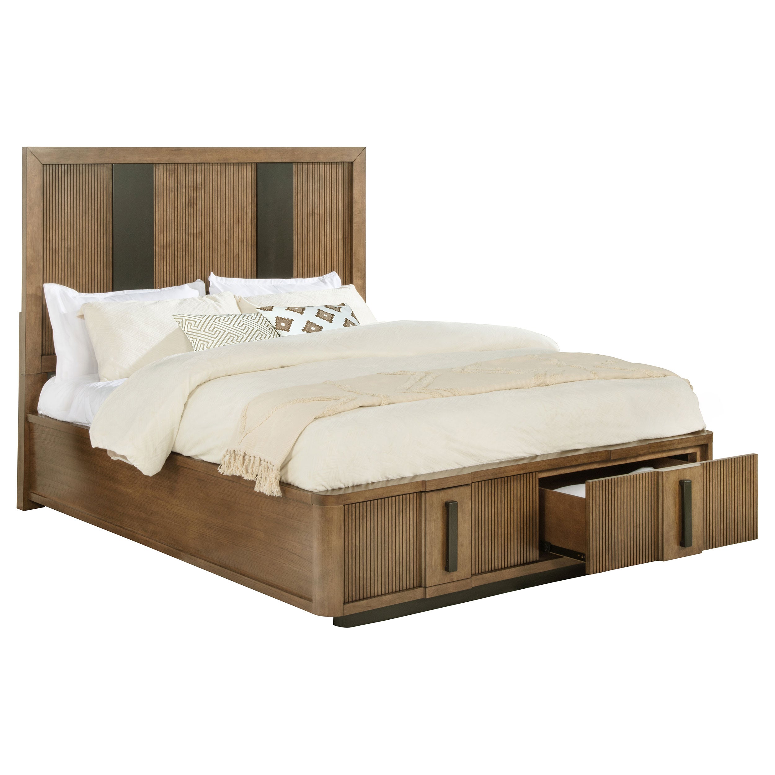 Terrace 2-drawer California King Storage Bed Ash Brown — view 3