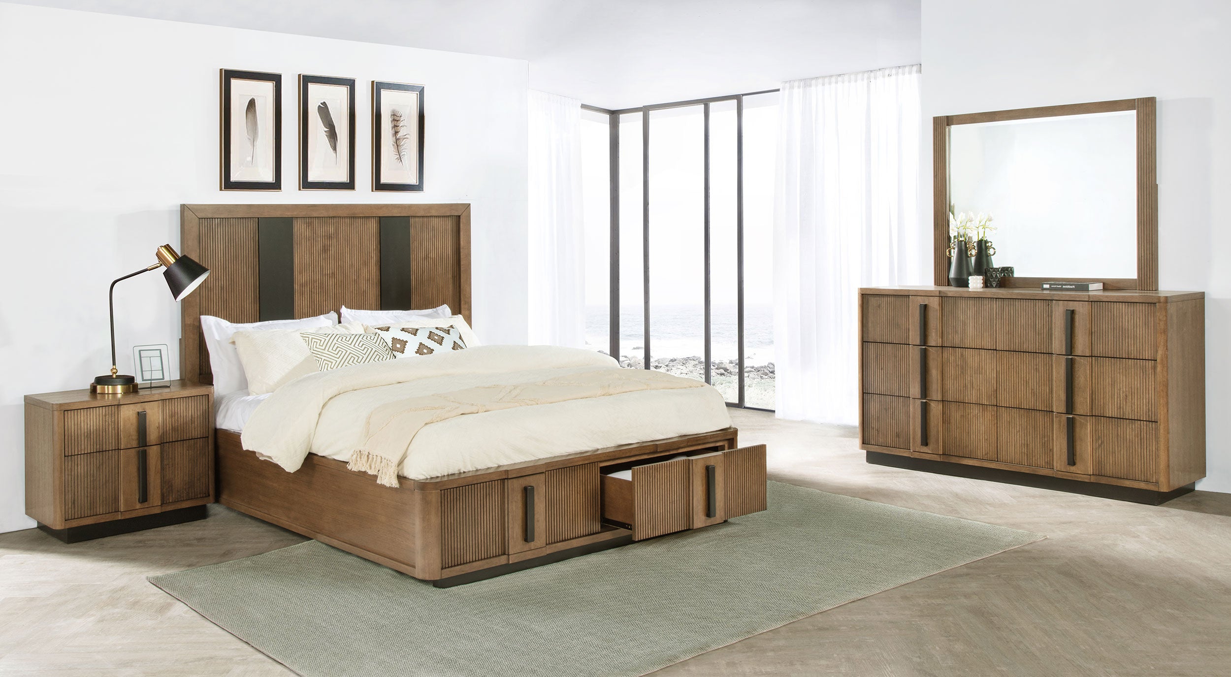 Terrace 4-piece Queen Bedroom Set Ash Brown — view 1