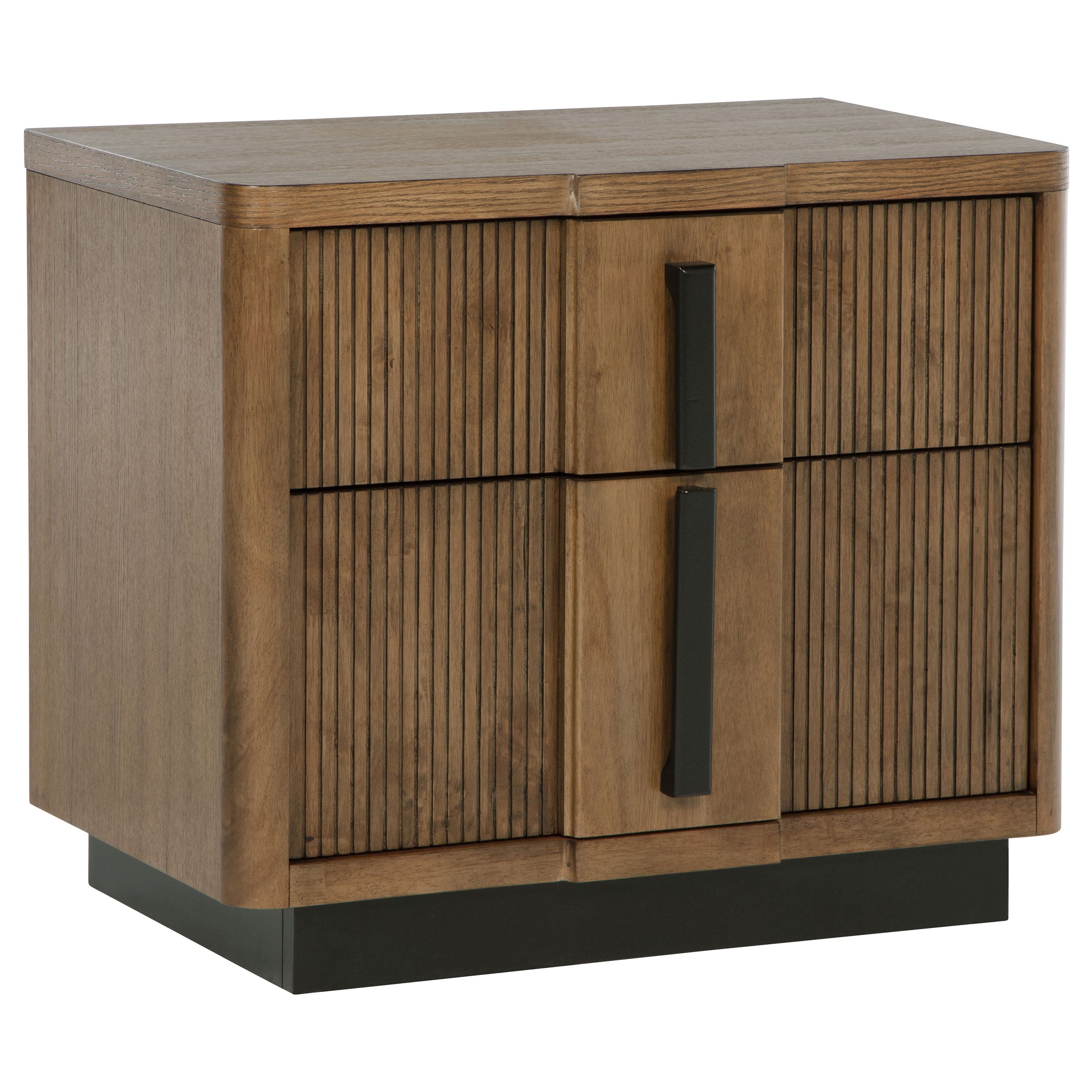 Terrace 2-drawer Nightstand Bedside Table Ash Brown — view 1