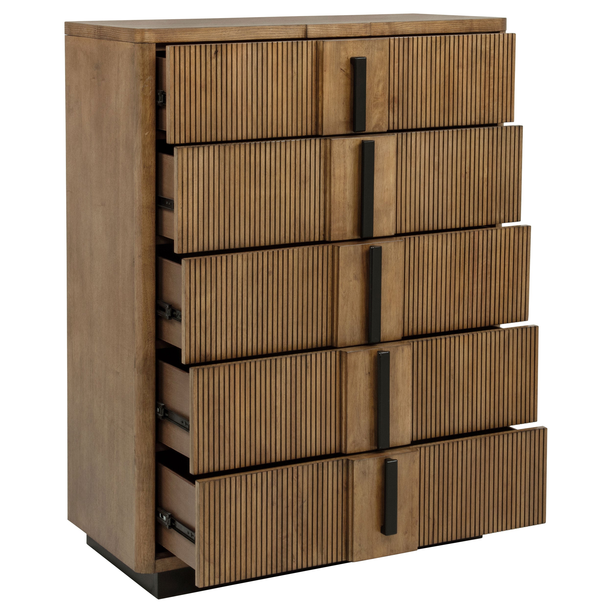 Terrace 5-drawer Chest of Drawers Ash Brown — view 10