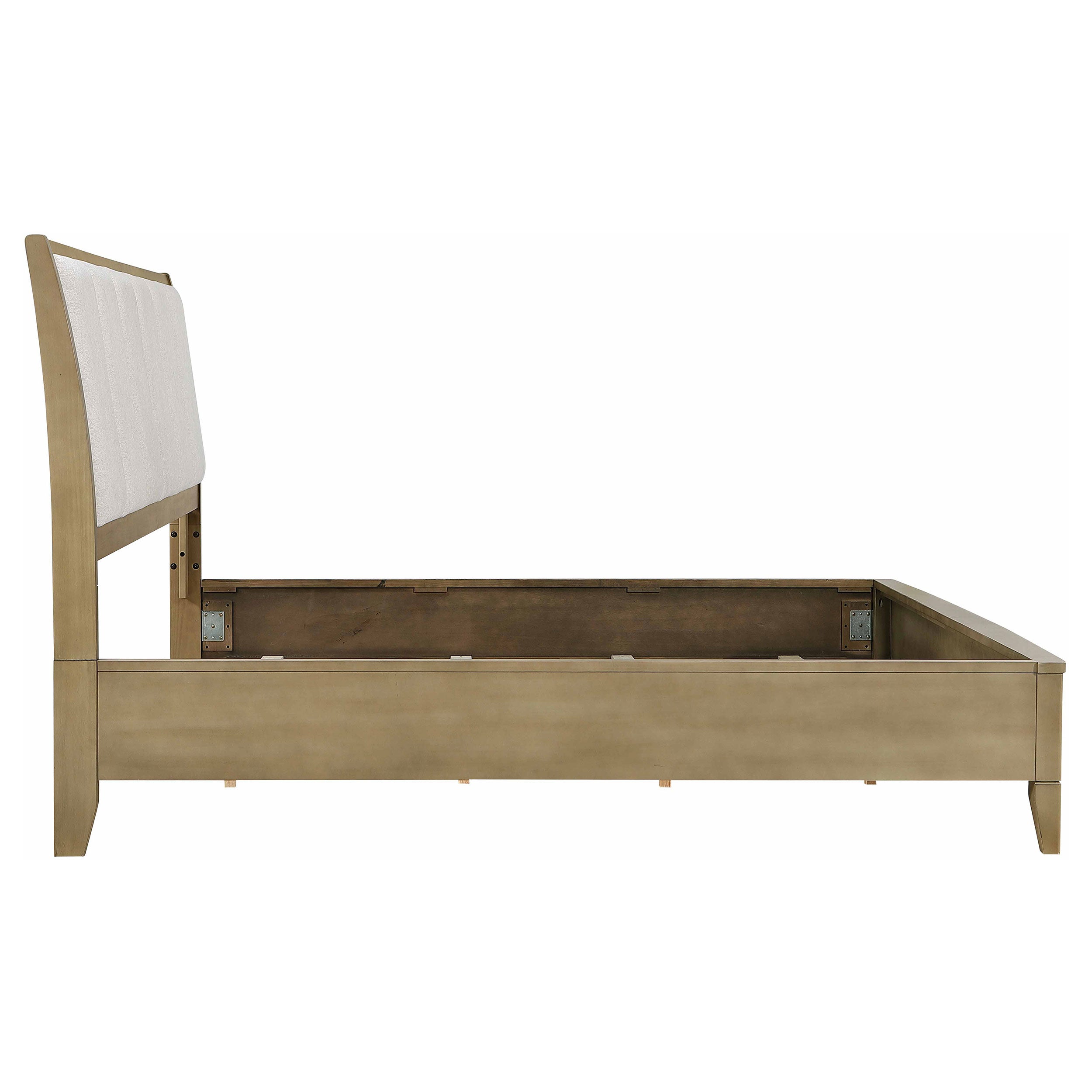 Granada Upholstered Eastern King Panel Bed Natural Pine — view 6