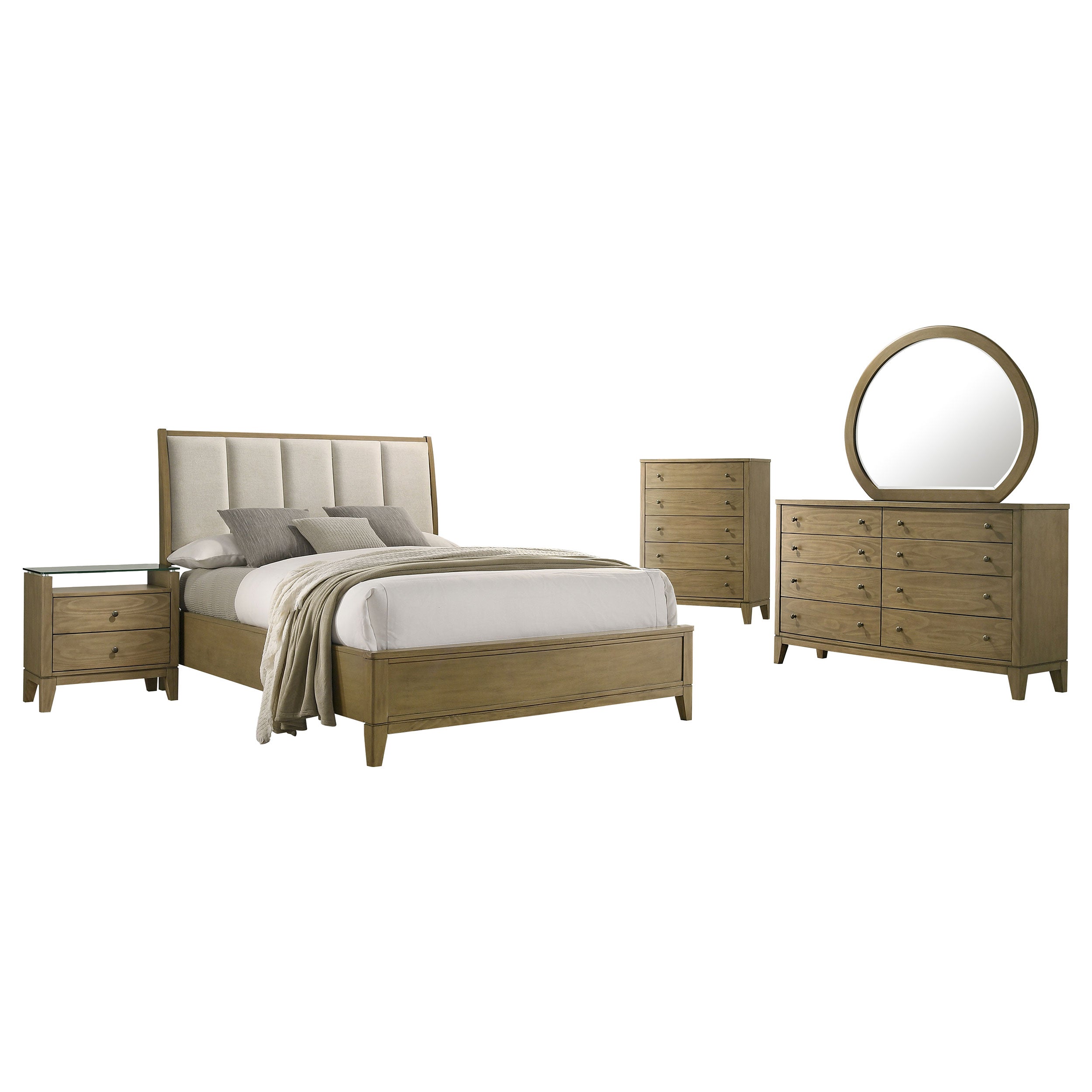 Granada 5-piece Queen Bedroom Set Natural Pine — view 2