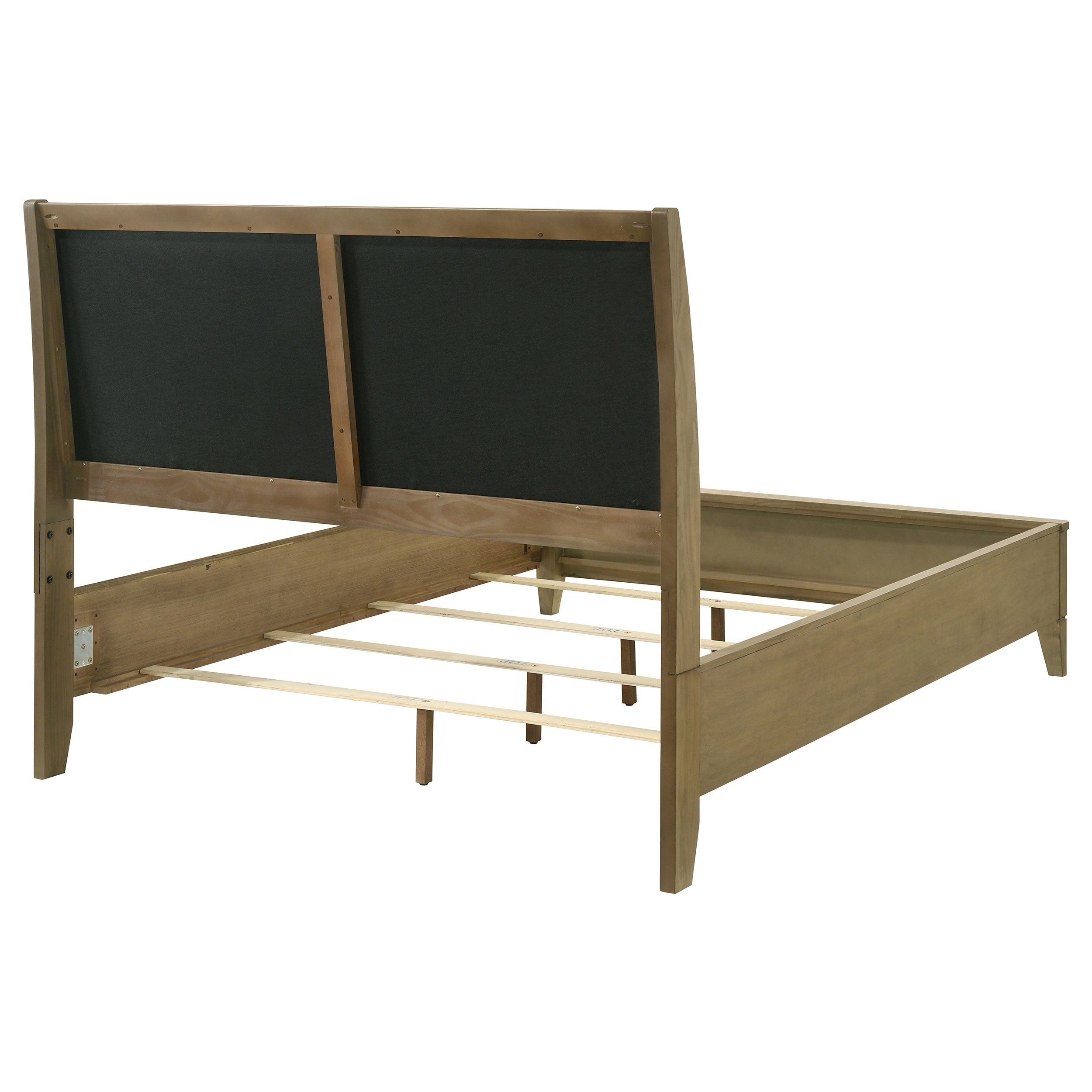 Granada Upholstered Queen Panel Bed Natural Pine — view 4