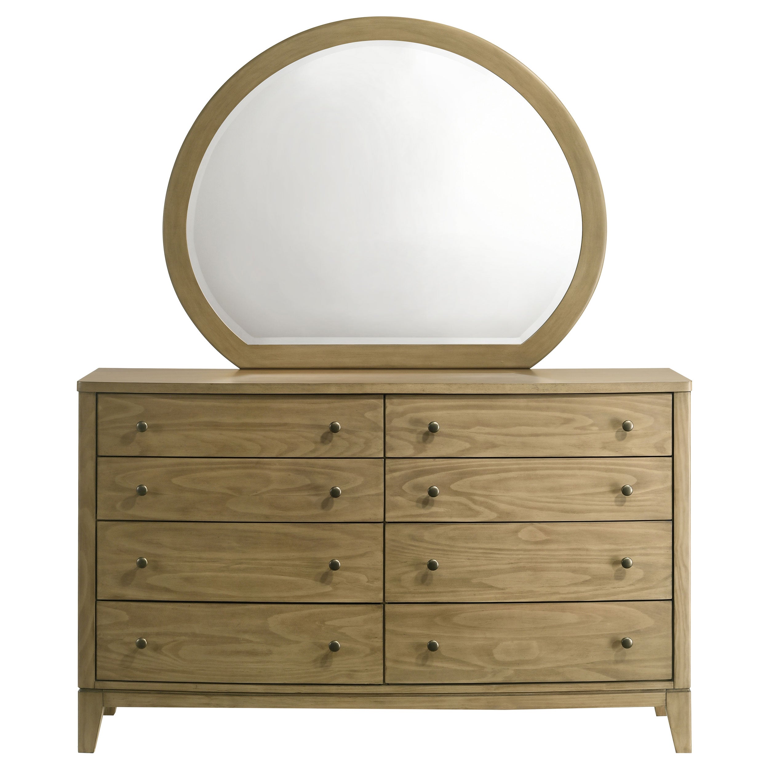 Granada 8-drawer Dresser and Mirror Natural Pine — view 3