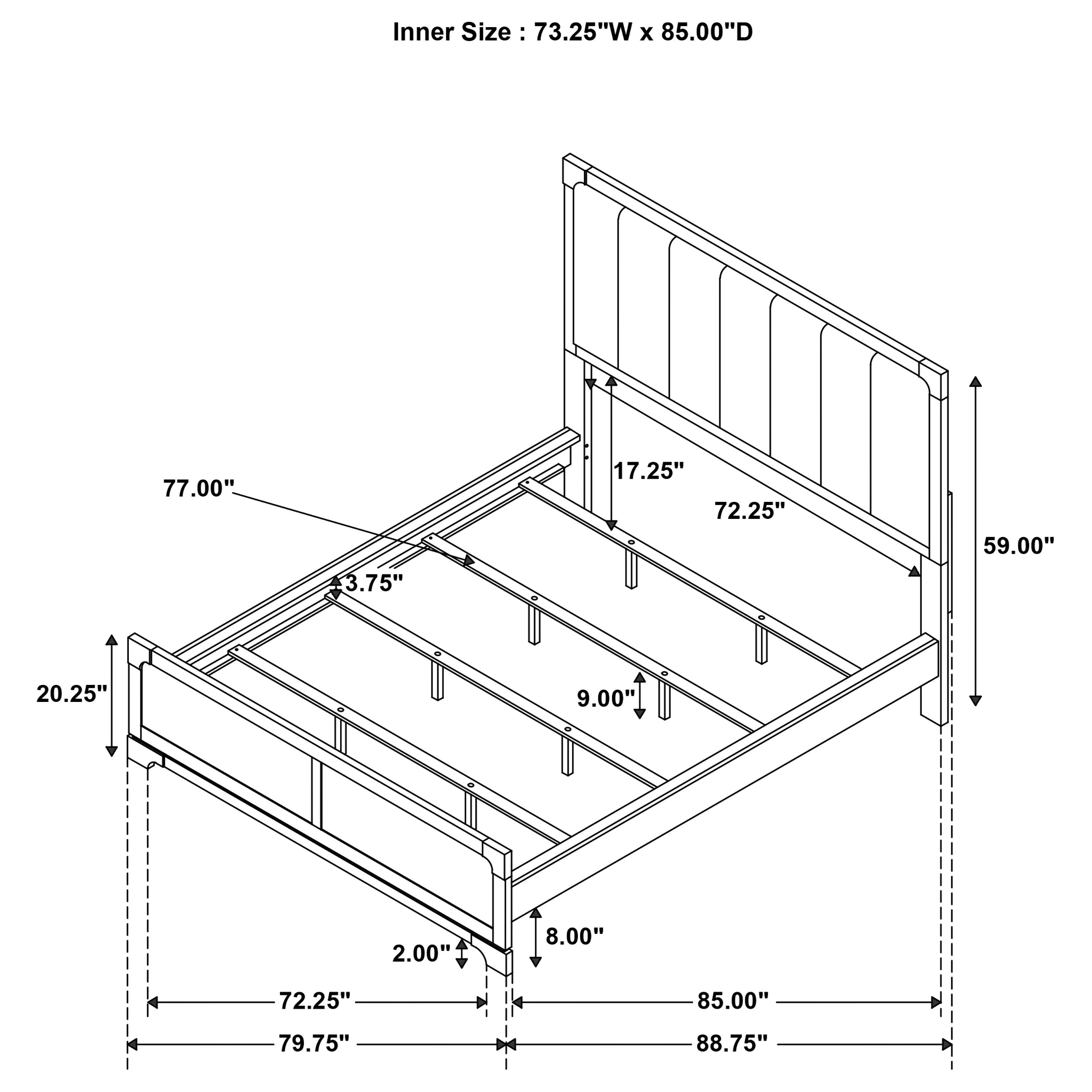 Gran Park 59-inch California King Panel Bed Dark Cocoa — view 10