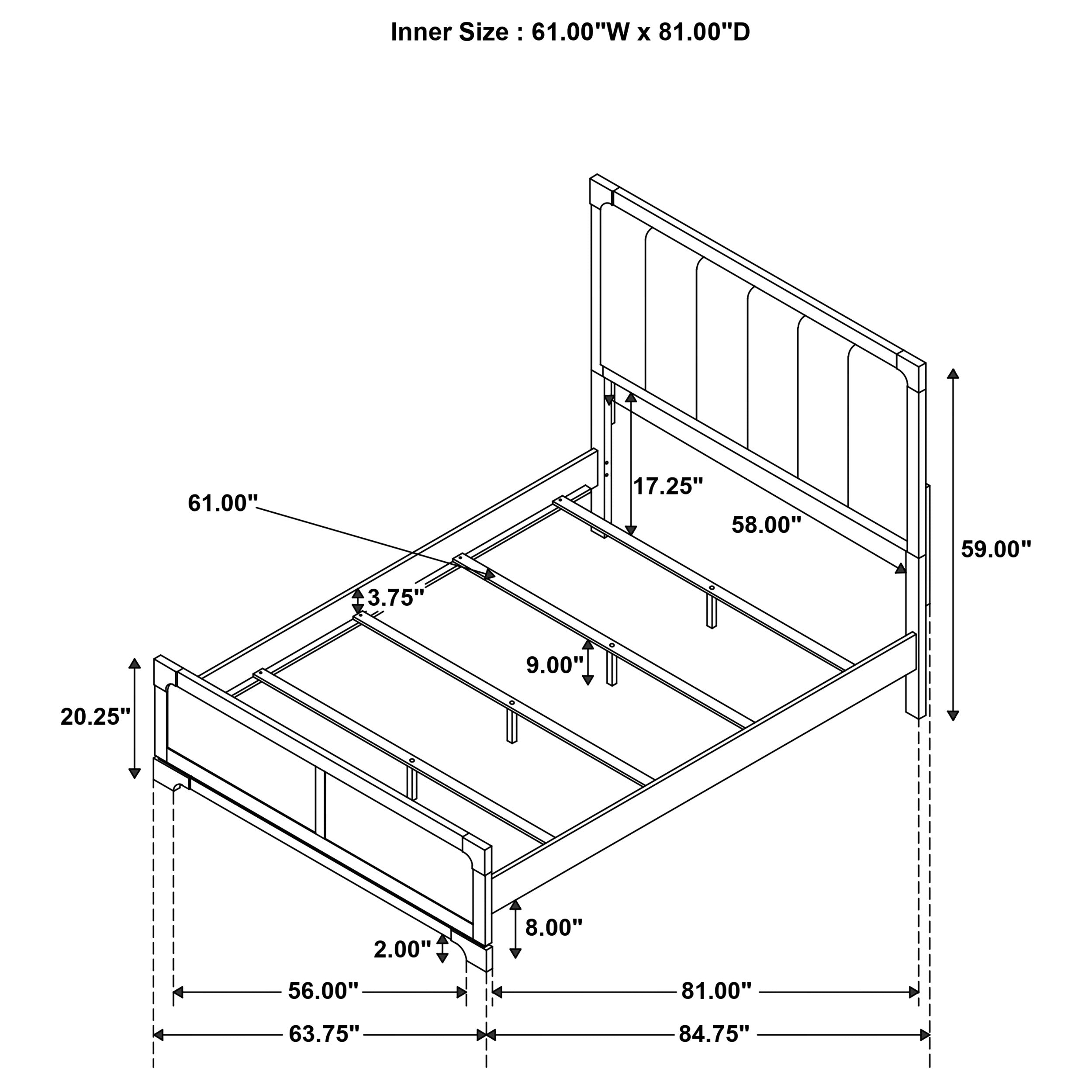 Gran Park 59-inch Queen Panel Bed Dark Cocoa — view 10