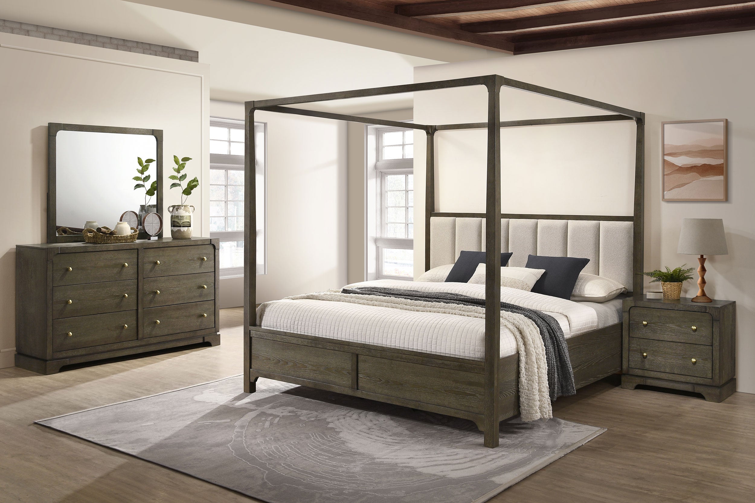 Gran Park 4-piece Eastern King Bedroom Set Dark Cocoa — view 1