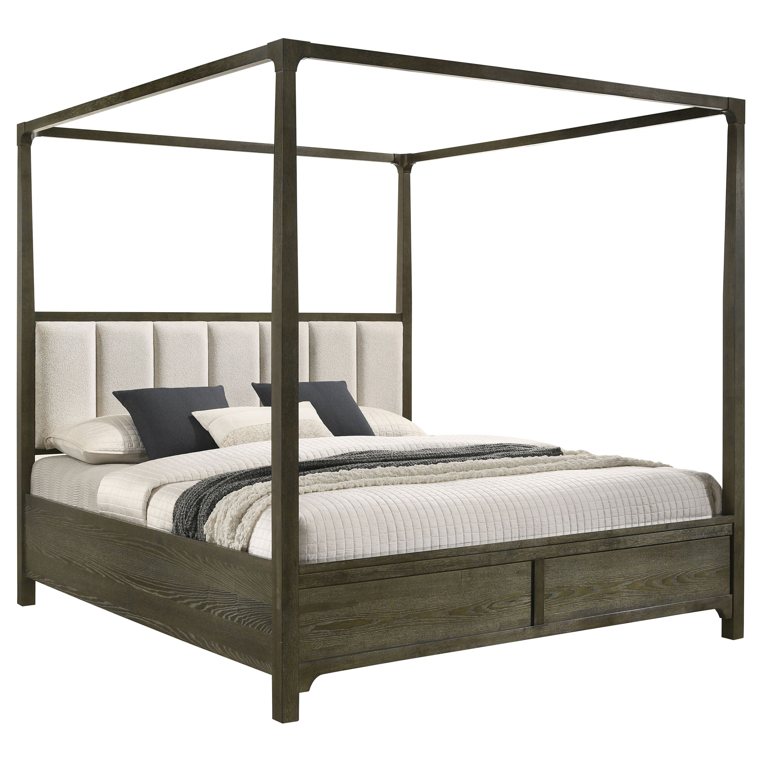 Gran Park Queen Canopy Bed Dark Cocoa — view 3